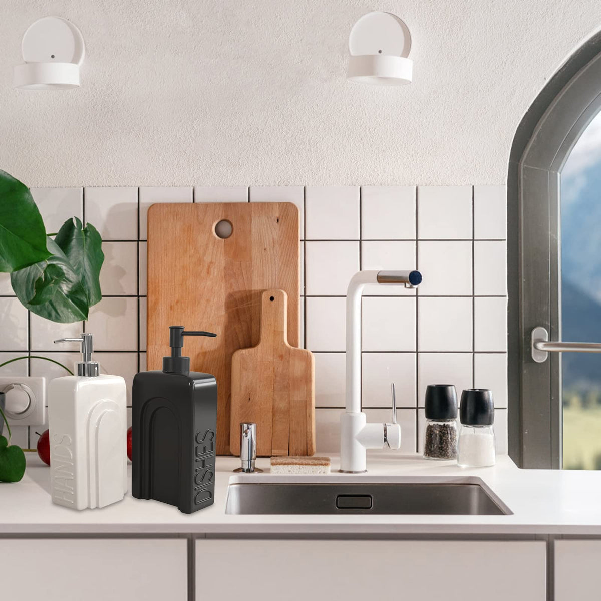 Soap Dispenser Set with Funnel (2 Count)