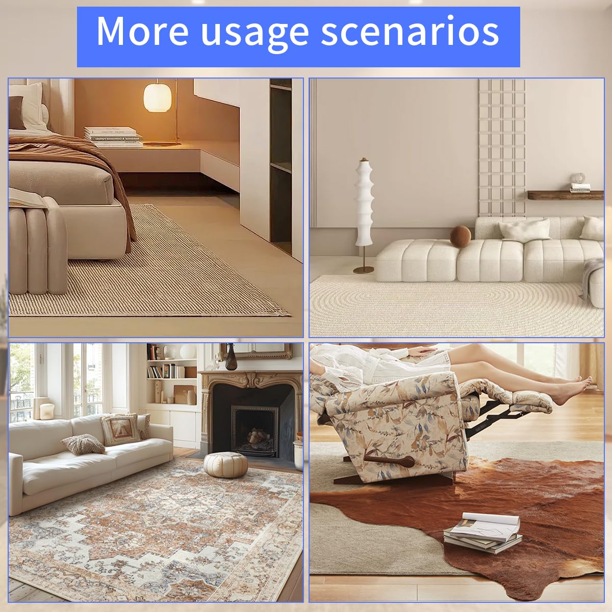 Extra Large Area Rug Cushioned Pad (7776 sq inch)