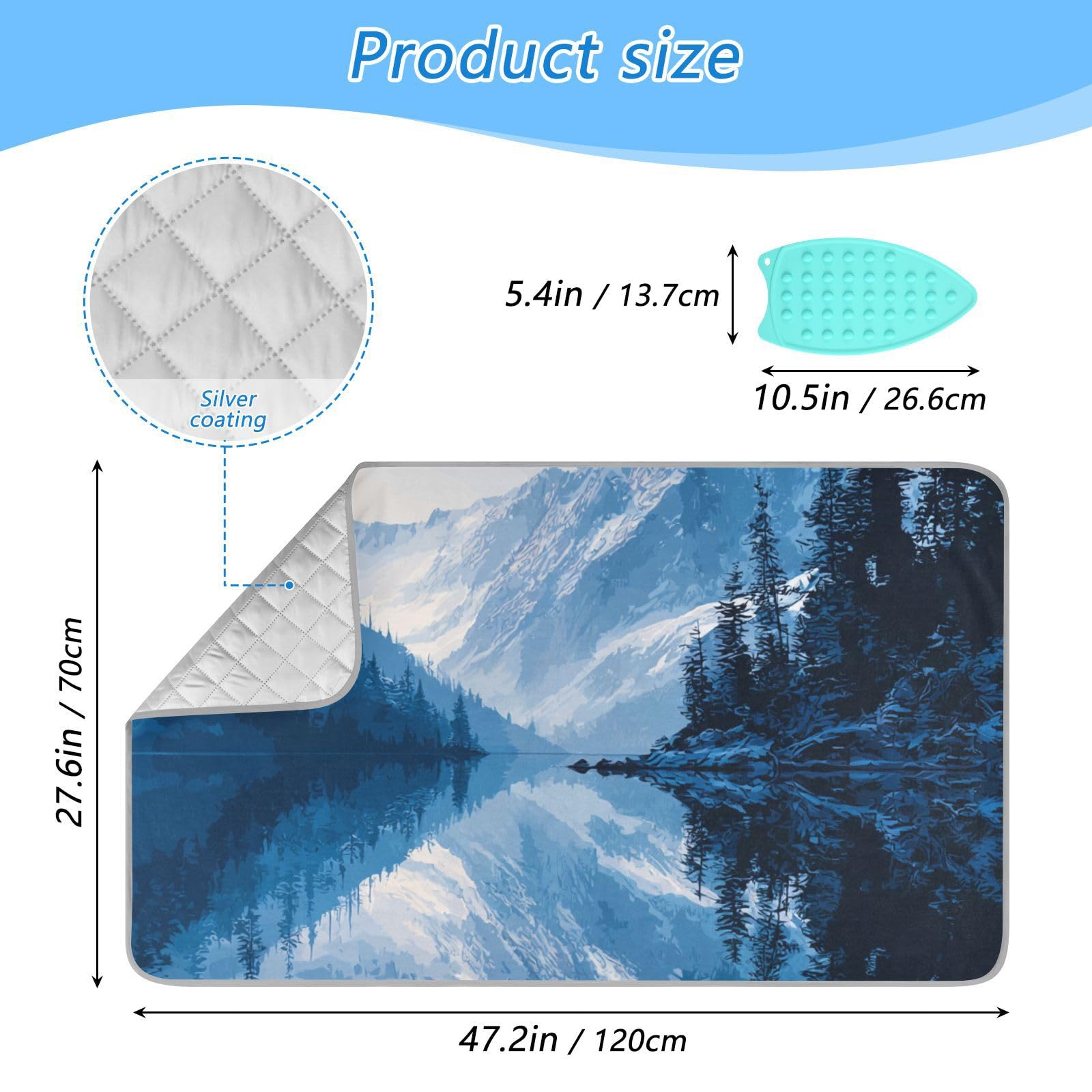 Ironing Mat Portable Ironing Pad Ironing Blanket for Table Top Heat Resistance Double