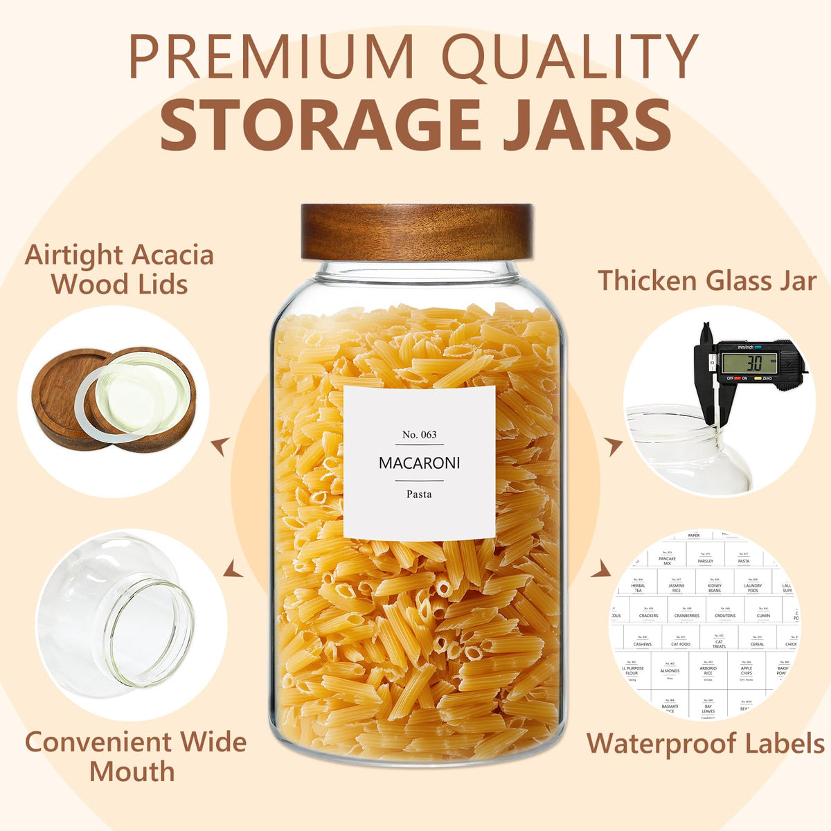 88oz Glass Jars w (3 Count)