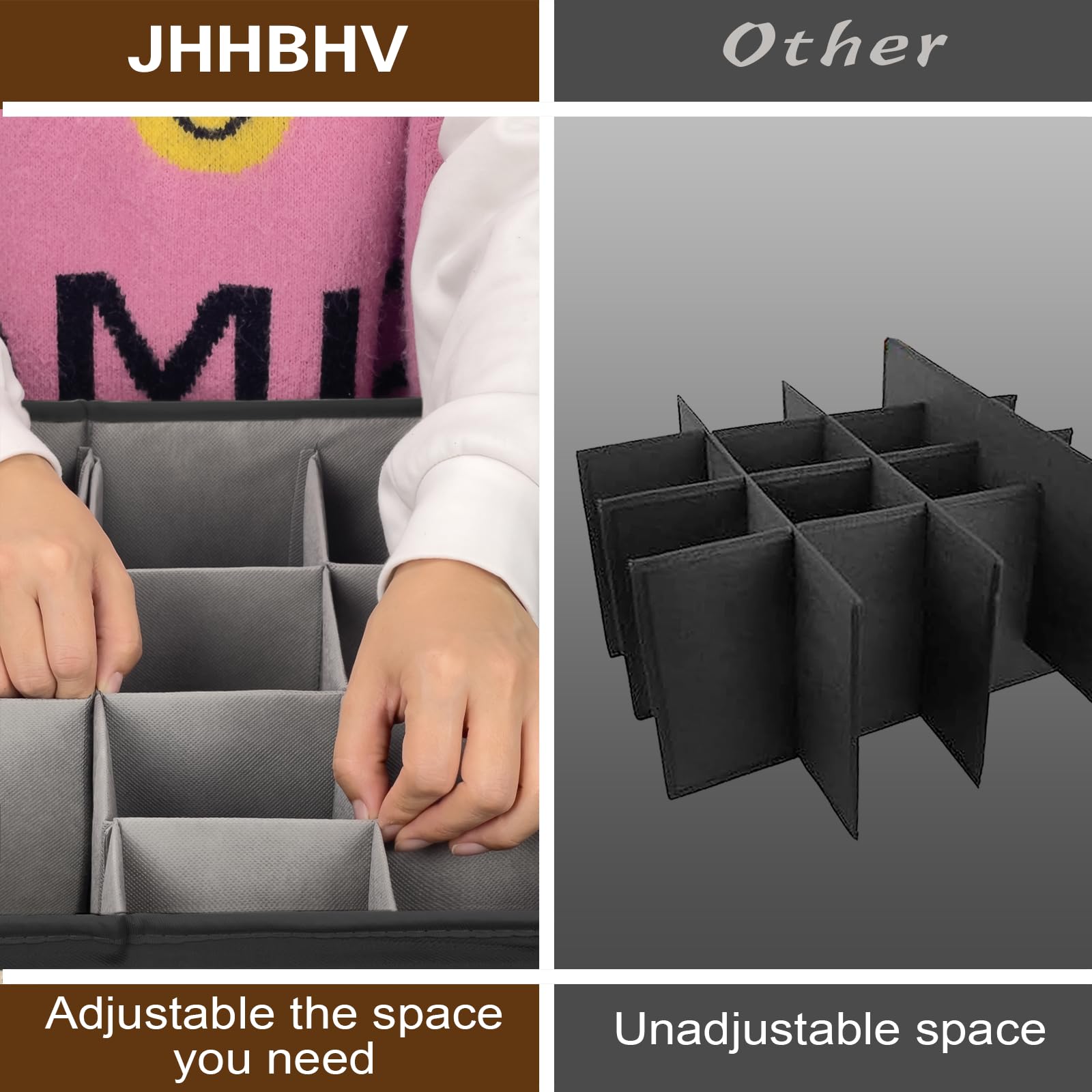 2 Pack Shoe Organizer for Closet with Adjustable Divider Shoe Storage Box (2 Count)