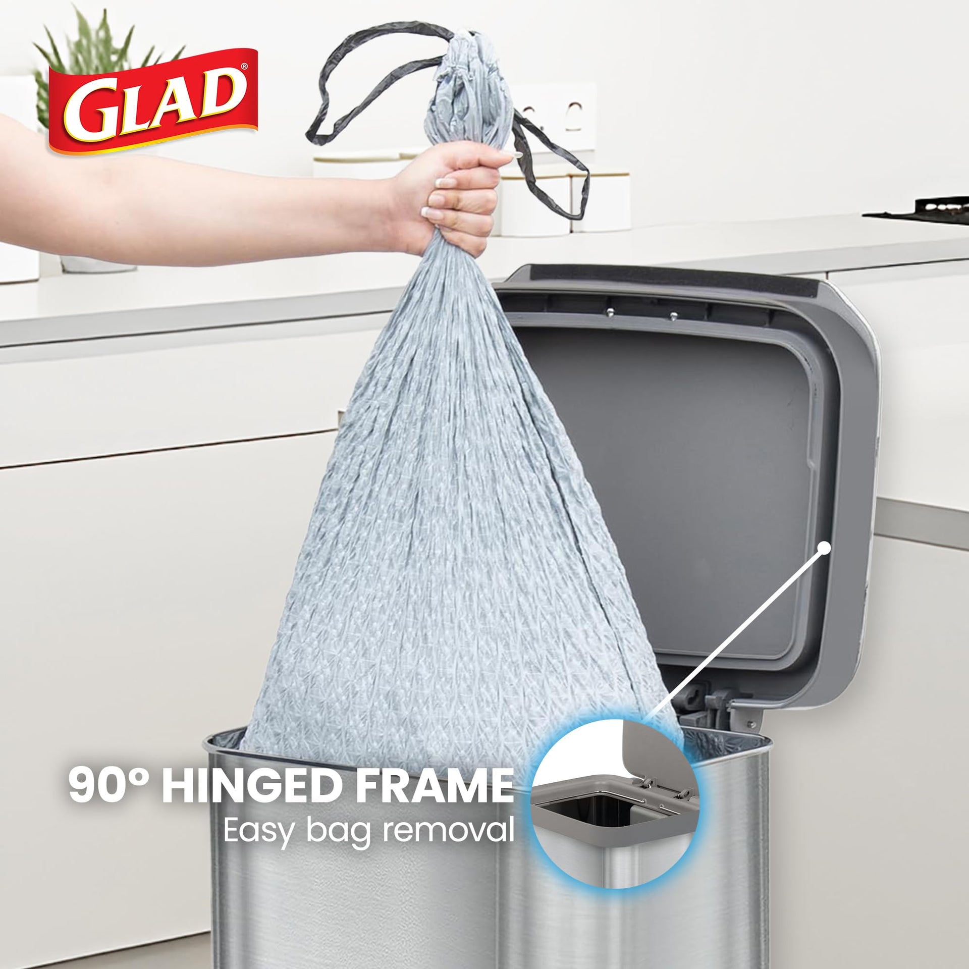 All Brushed Stainless Steel Trash Can