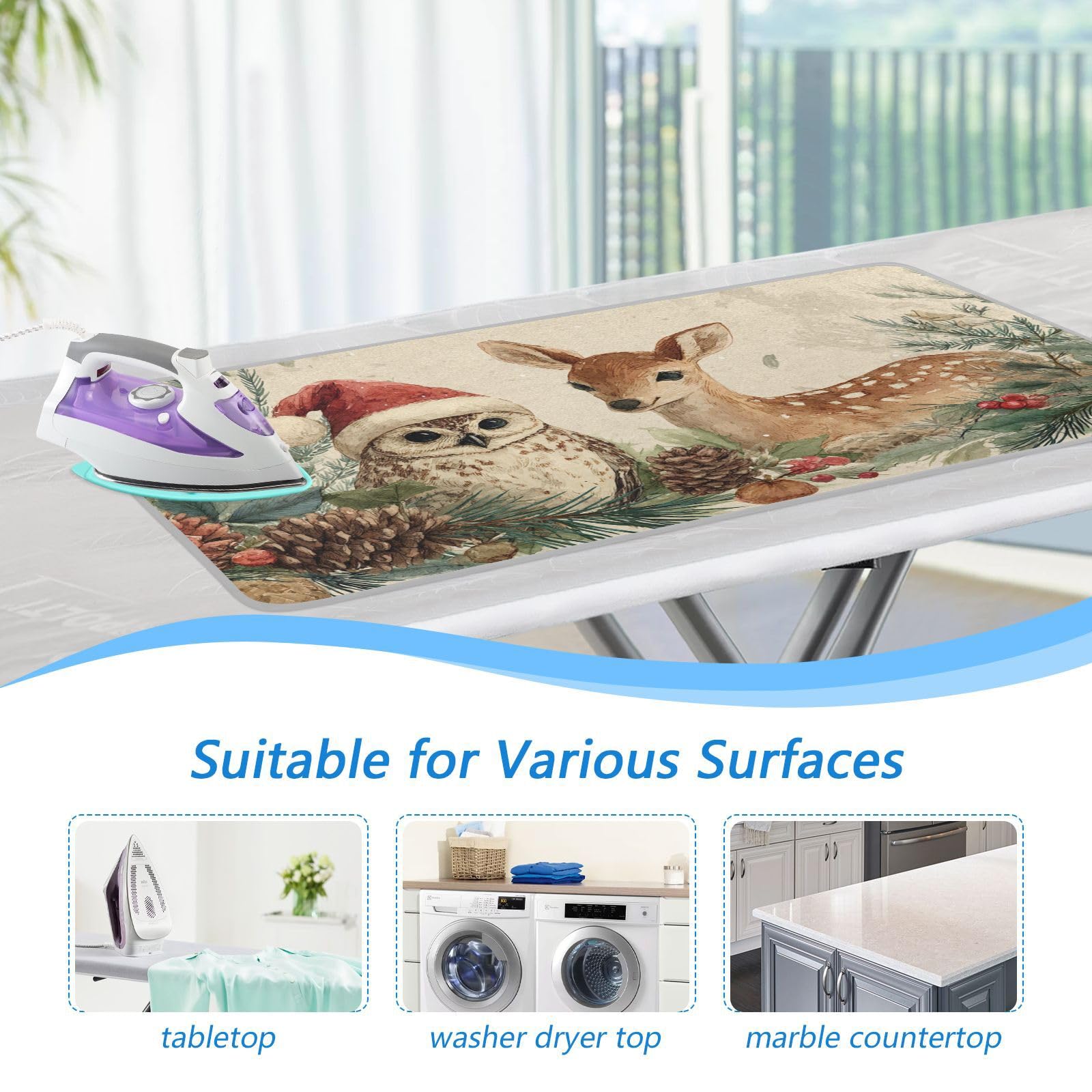 Ironing Mat Portable Ironing Pad Ironing Blanket for Table Top Heat Resistance Double