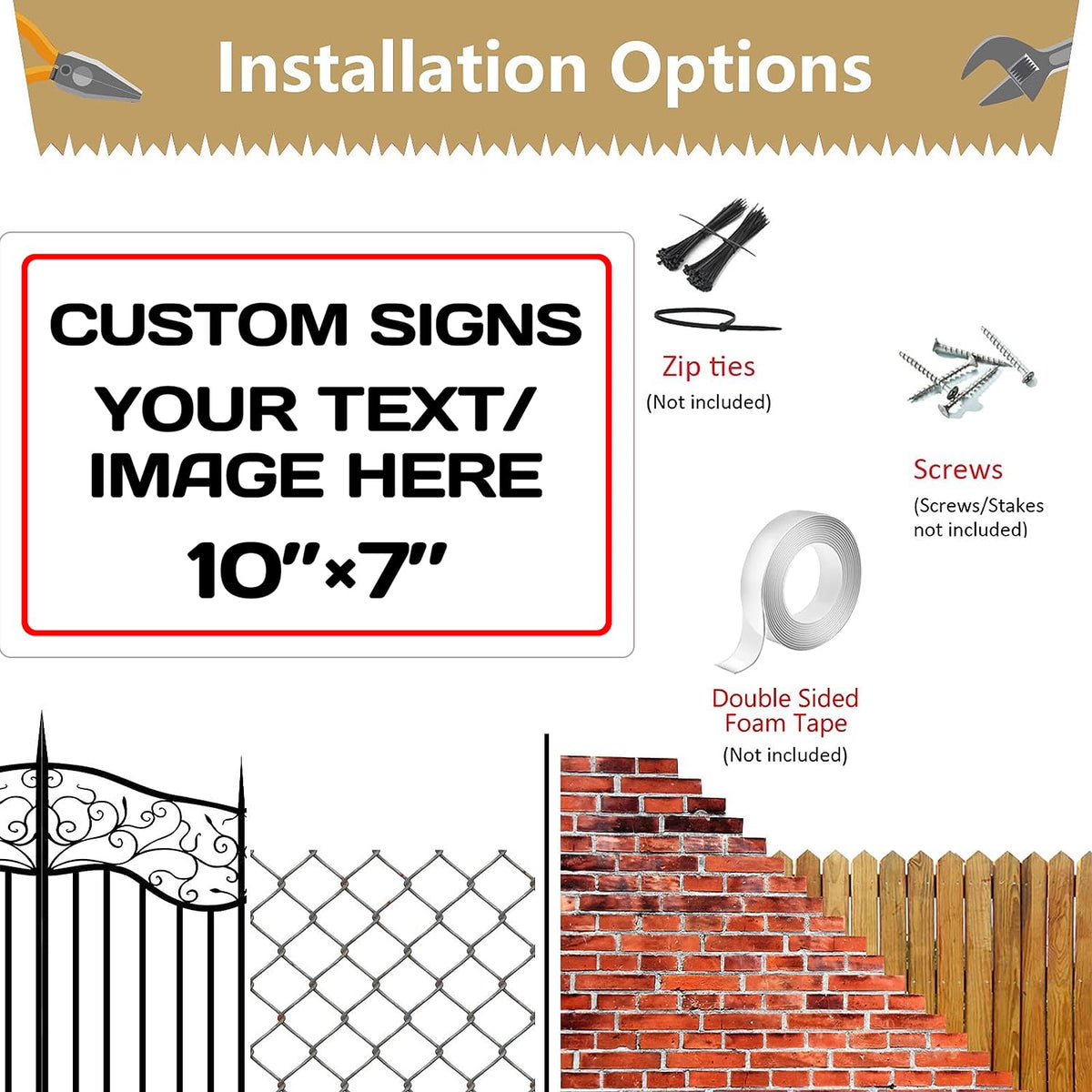 Personalized Aluminum Weatherproof Metal Sign