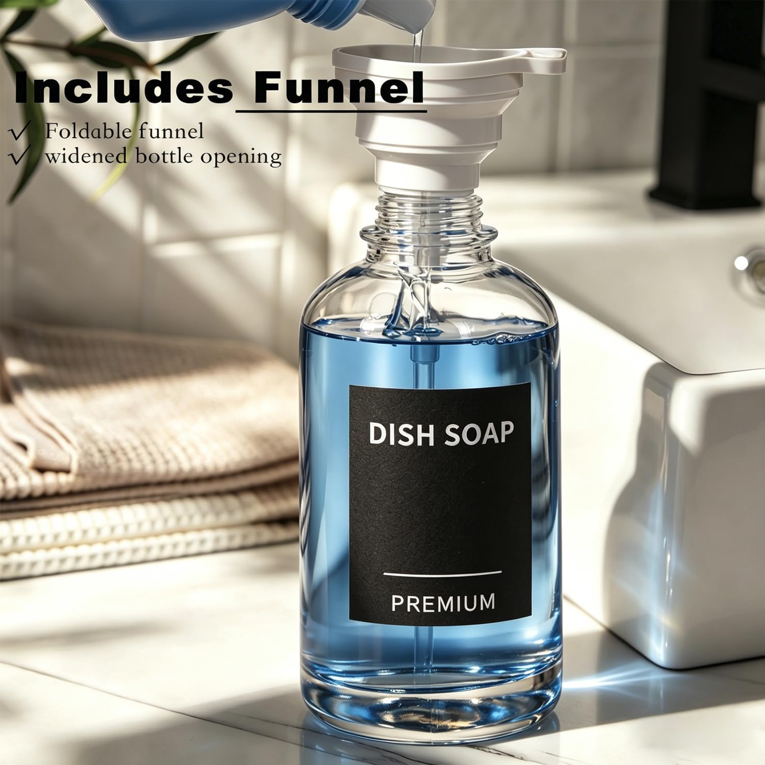 Dish Soap Dispenser for Kitchen (2 Count)
