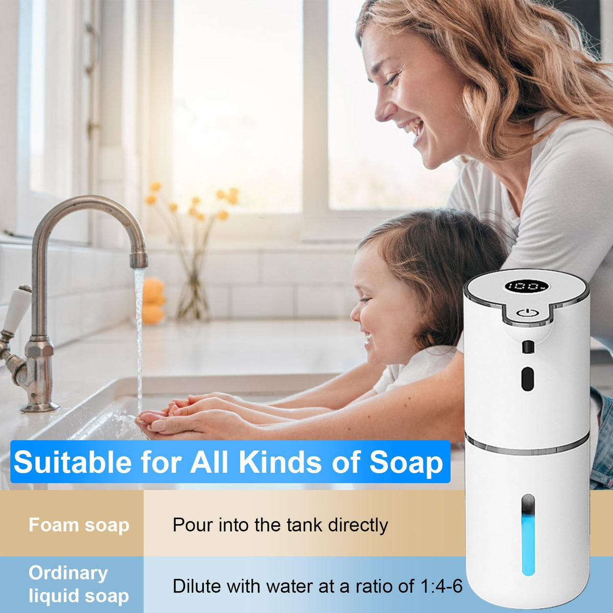 2 Pack Automatic Foaming Soap Dispenser Touchless (2 Count)