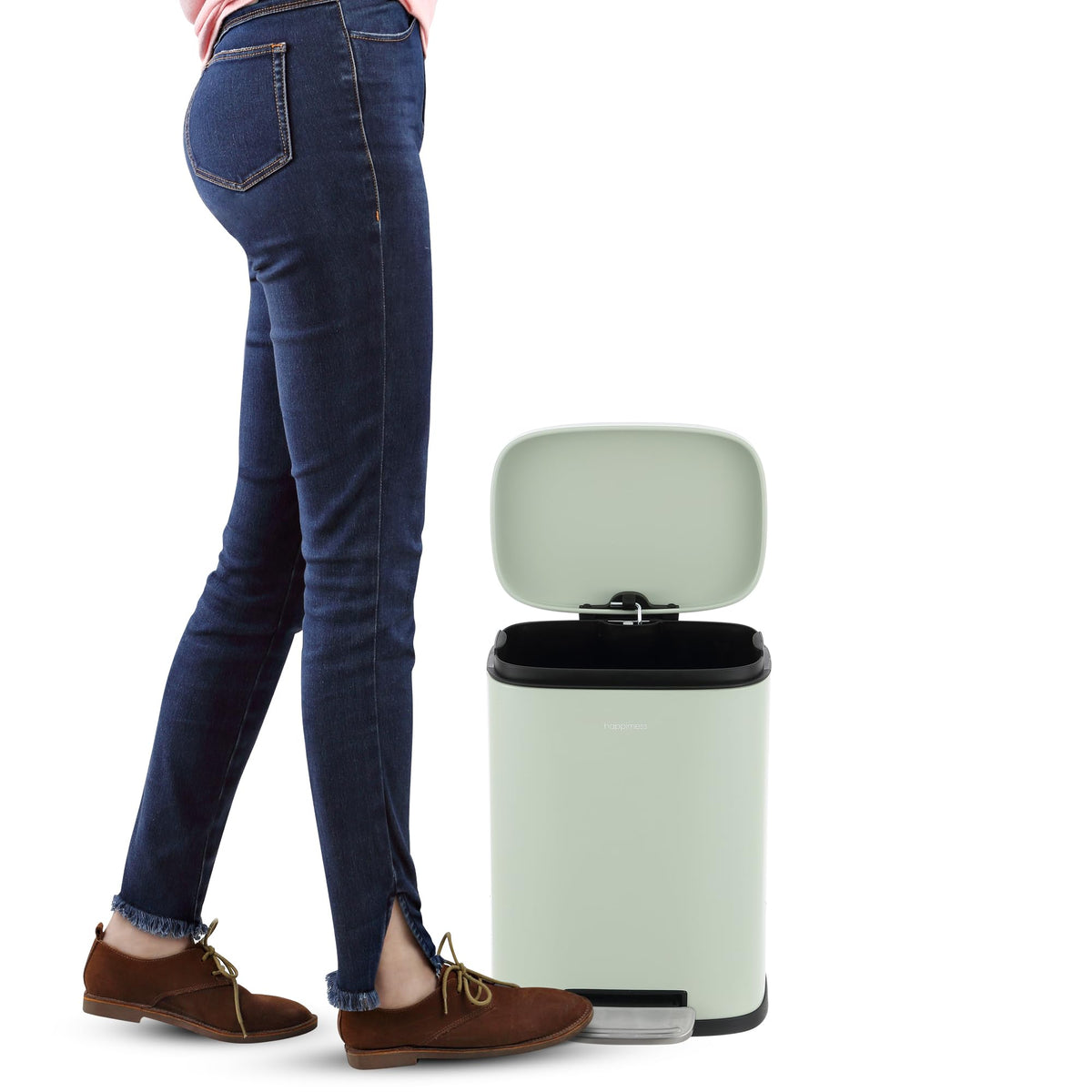 Connor 2 Piece Iron Trash Can (2 Count)