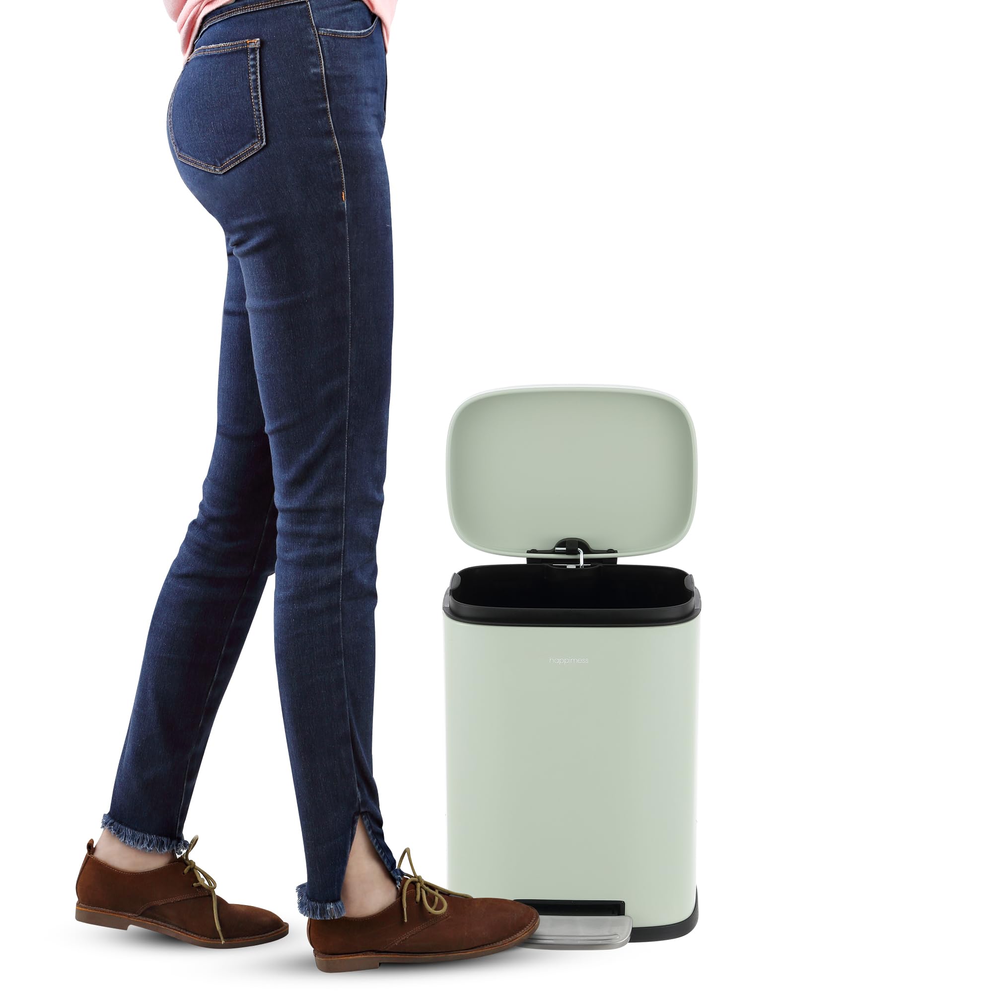 Connor 2 Piece Iron Trash Can (2 Count)