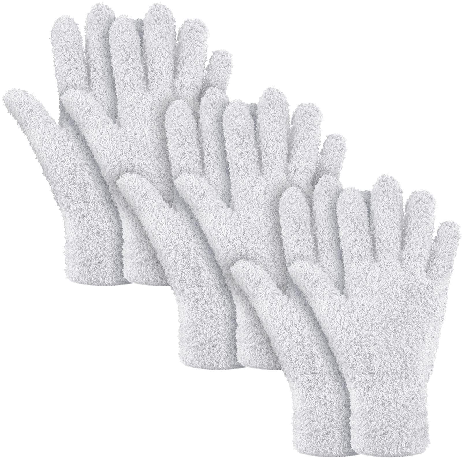 3 Pairs Microfiber Dusting Gloves for Plants Leaf