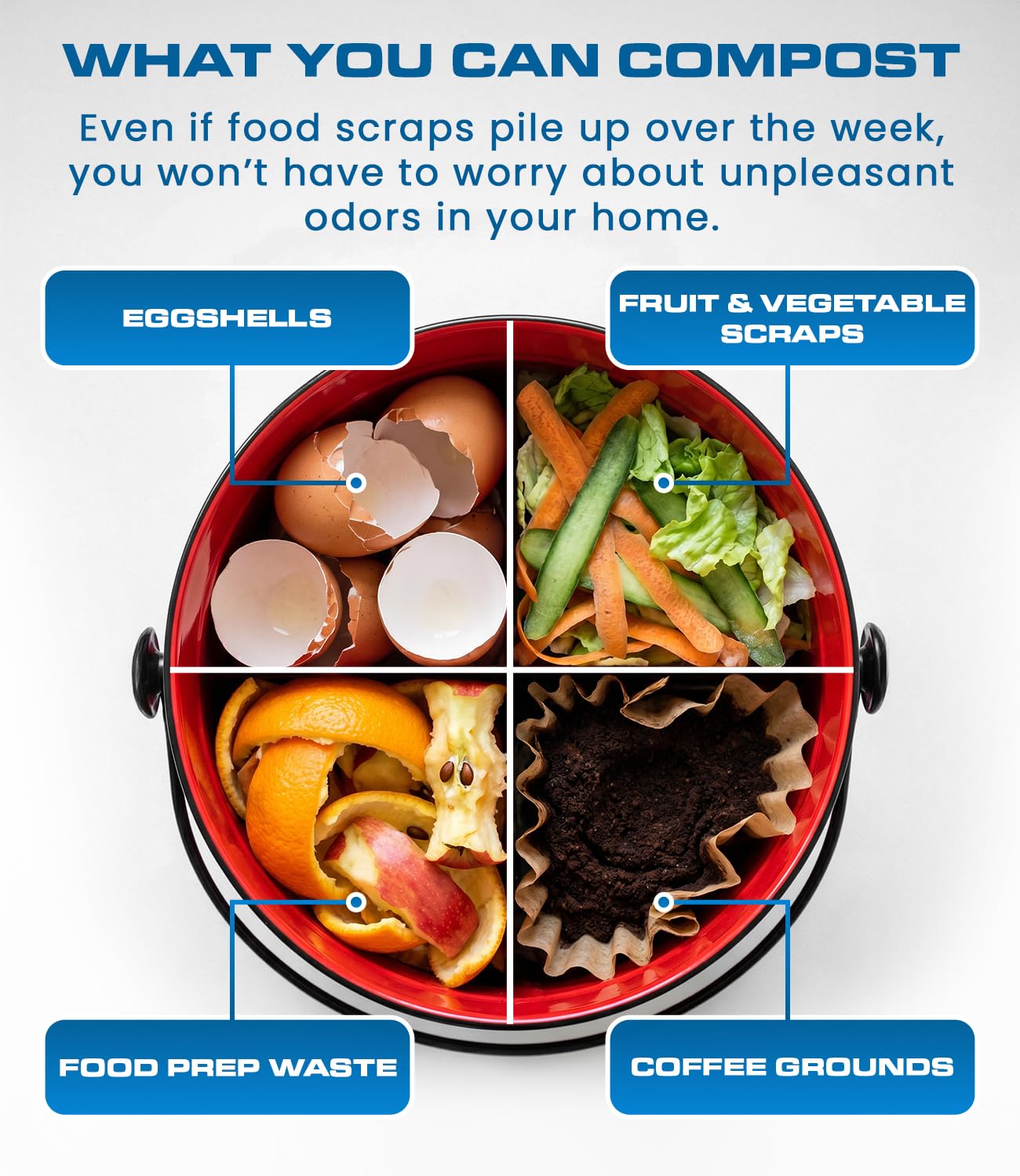 Countertop Compost Bin Kitchen with Lid