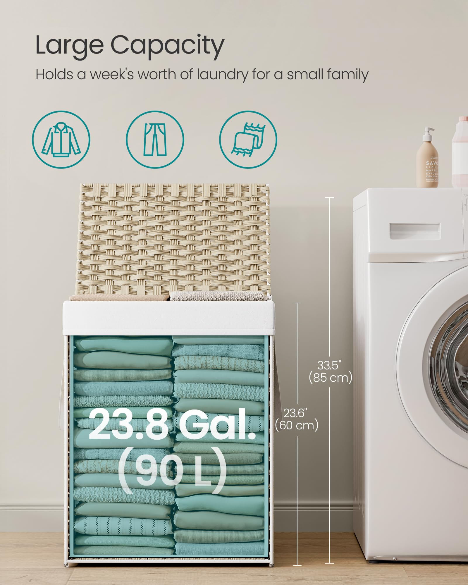 Laundry Hamper with Lid