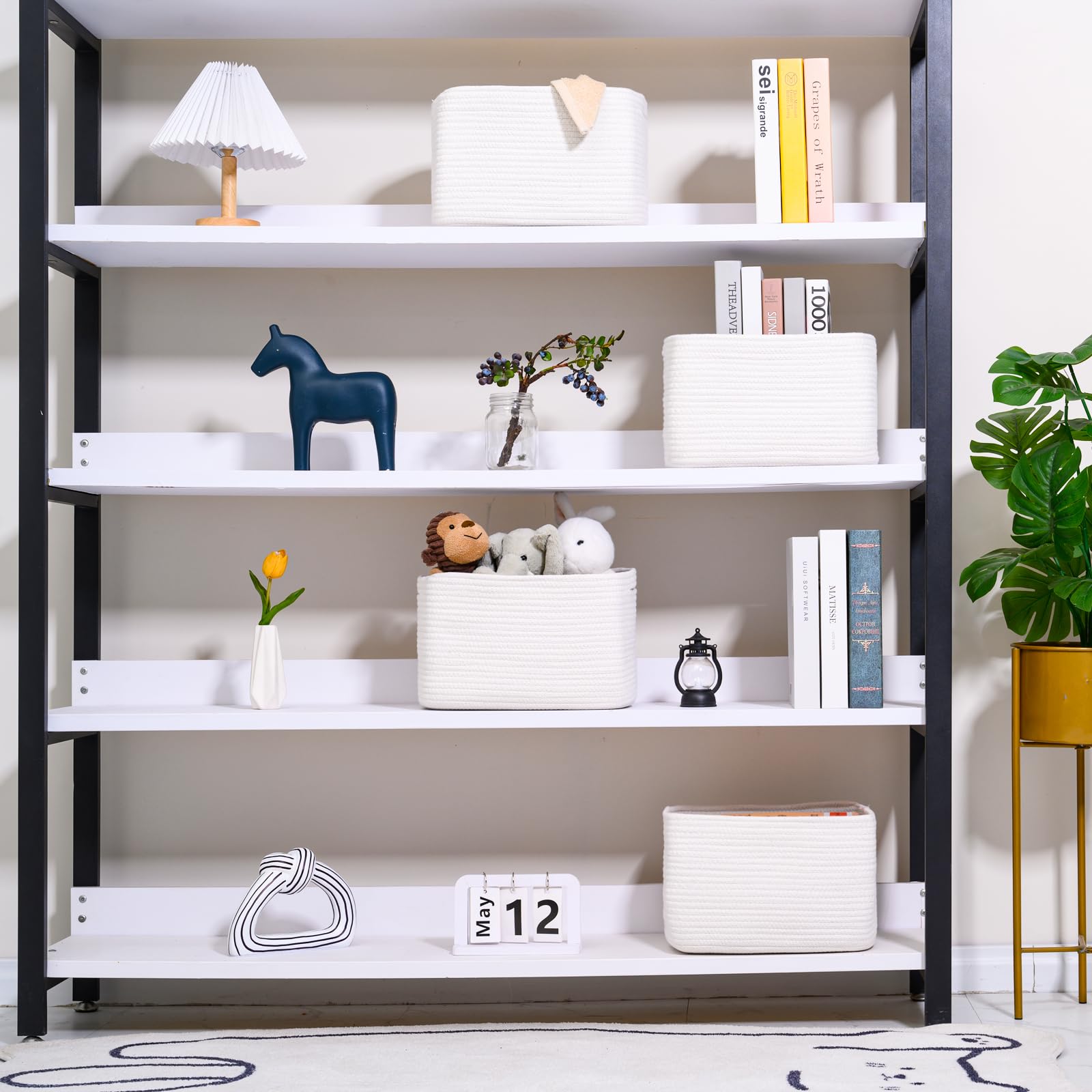 Storage Baskets for Organizing 12.5"x9.1"x7.9" (4 Count)