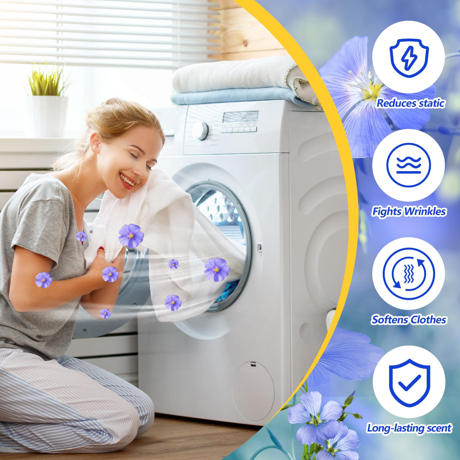 600 Count Dryer Sheets Bulk Fabric Softener Fresh Linen Scent
