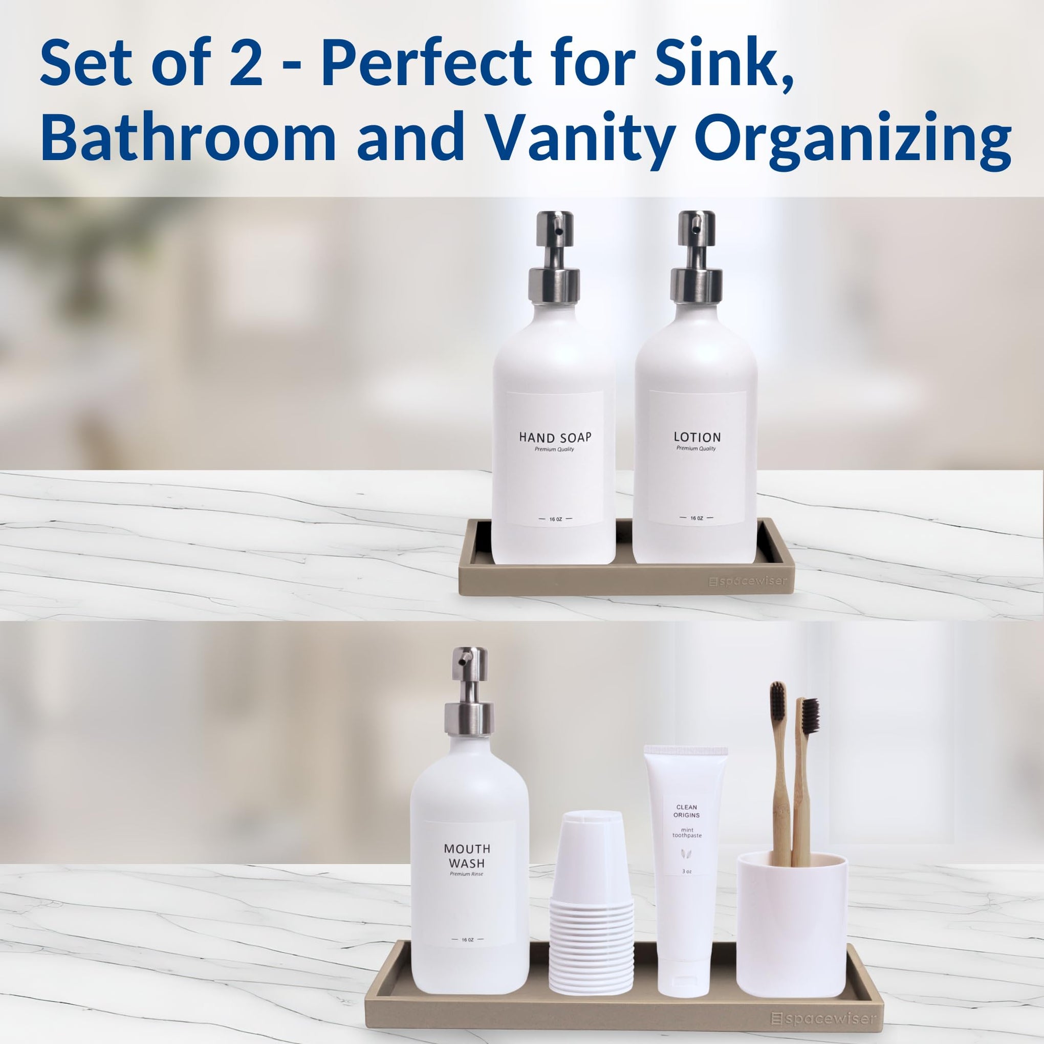 Countertop & Vanity Silicone Tray (2 Count)