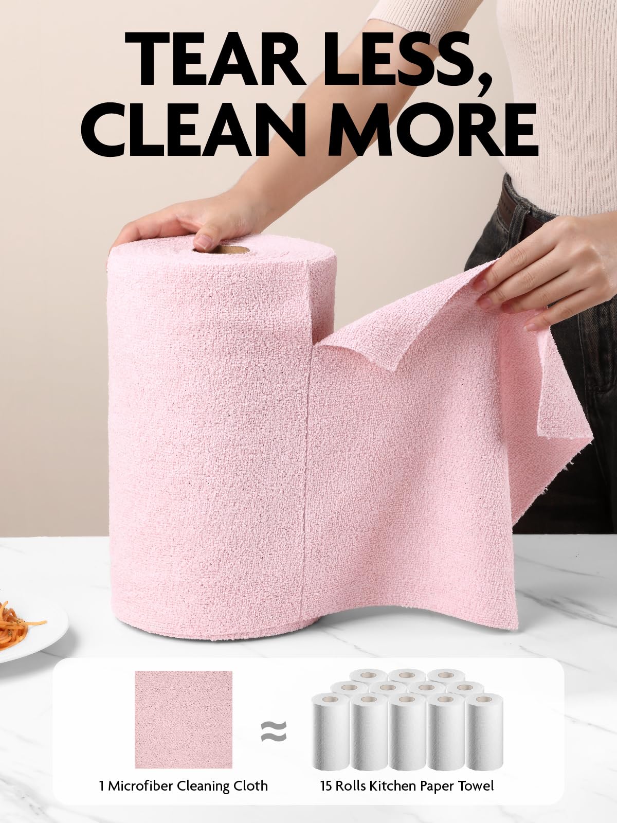 Microfiber Cleaning Cloth Rolls (150 Count)