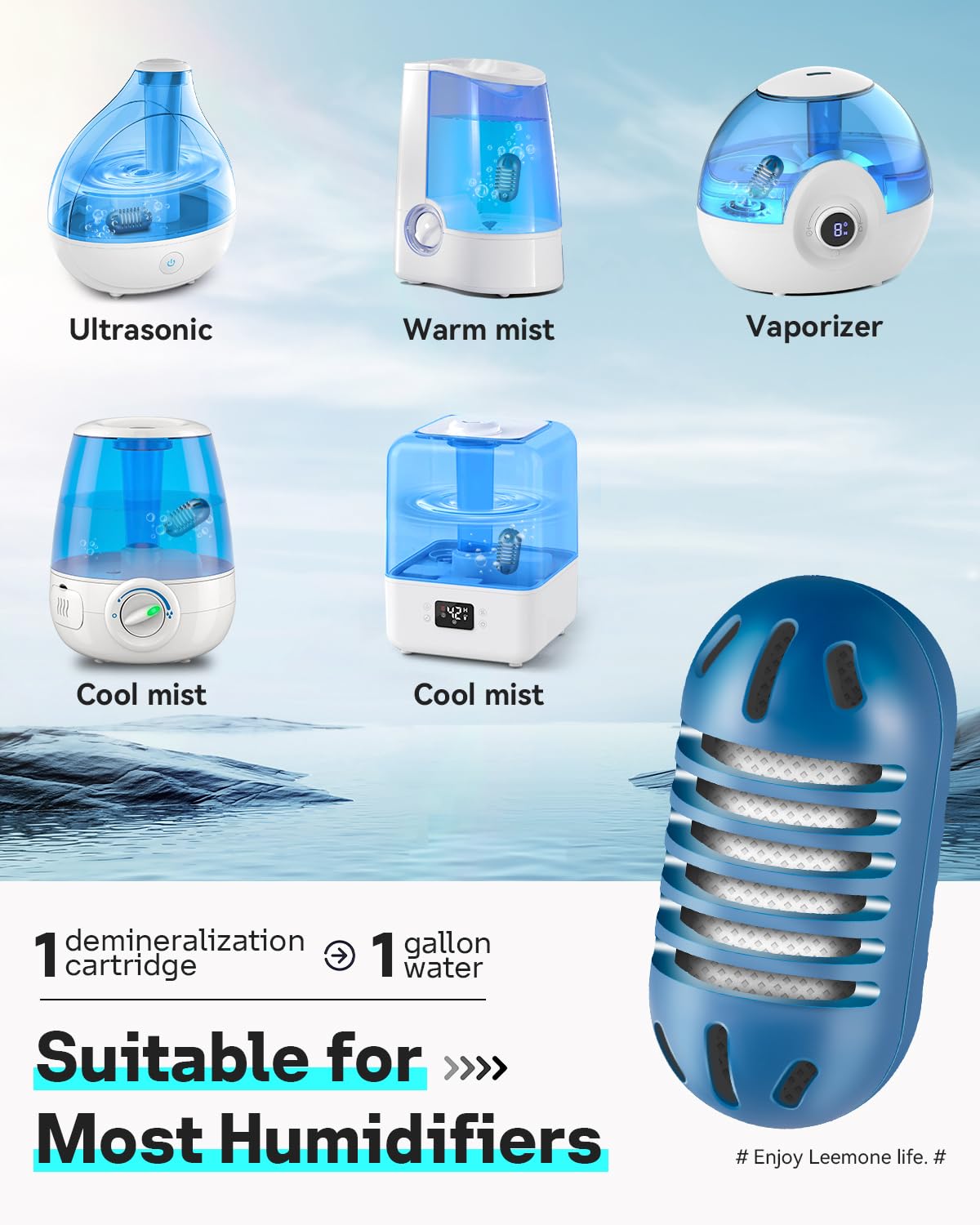 Demineralization Cartridge for HoMedics Humidifiers (20 Count)