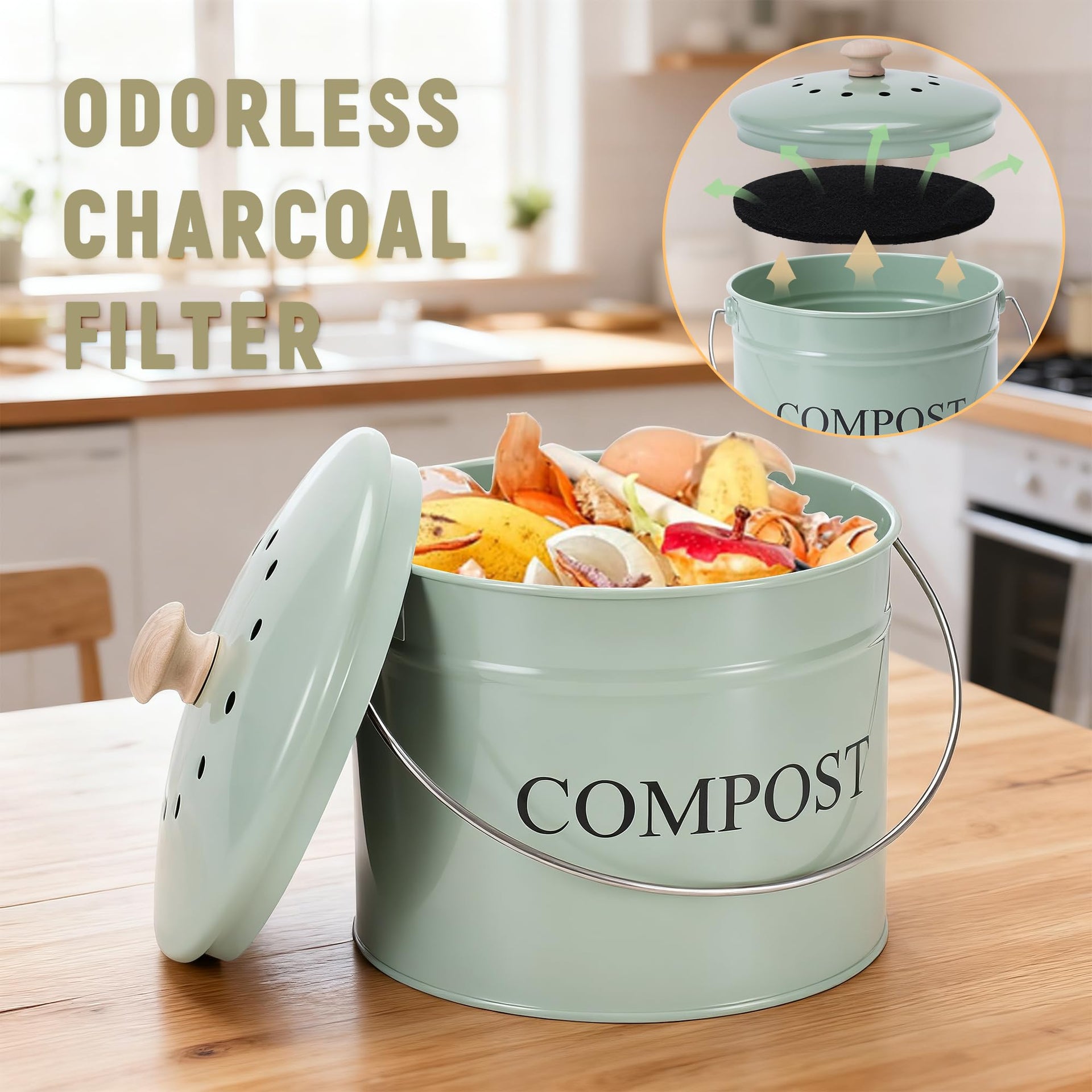 Compost Bin for Kitchen Counter