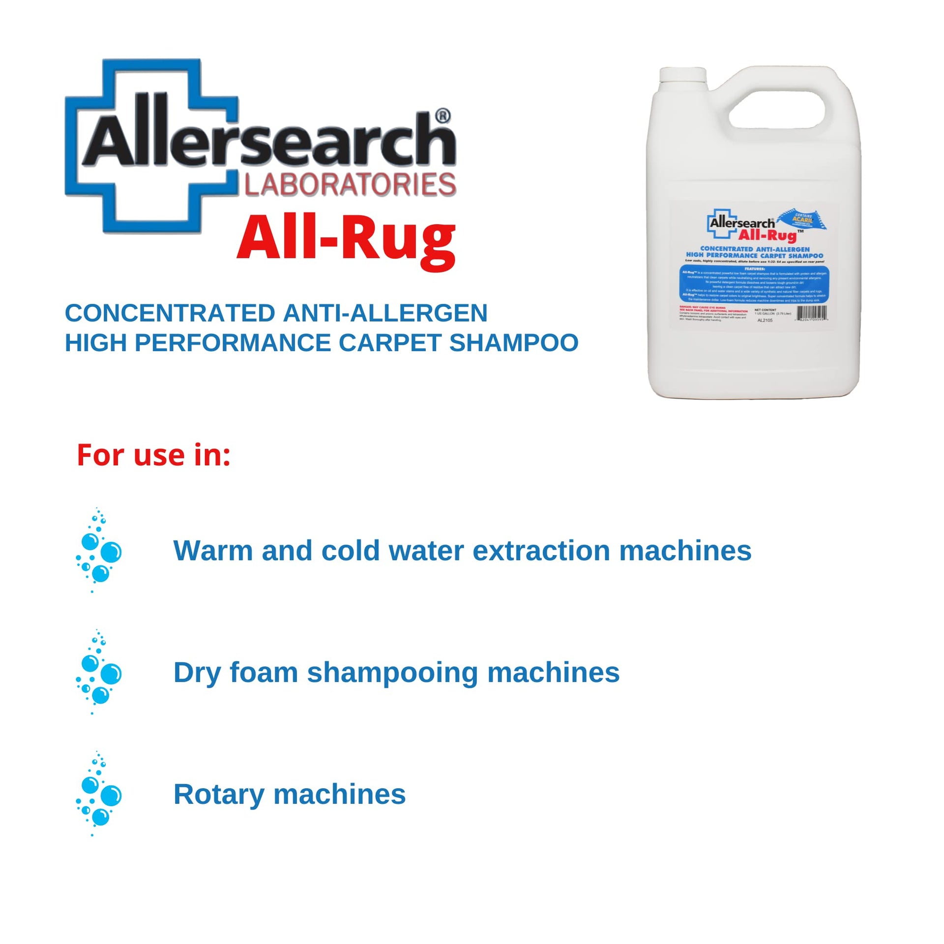 All-Rug Anti-Allergen Concentrated Carpet Shampoo 1 Gallon (128 Oz) (128 Fl Oz)