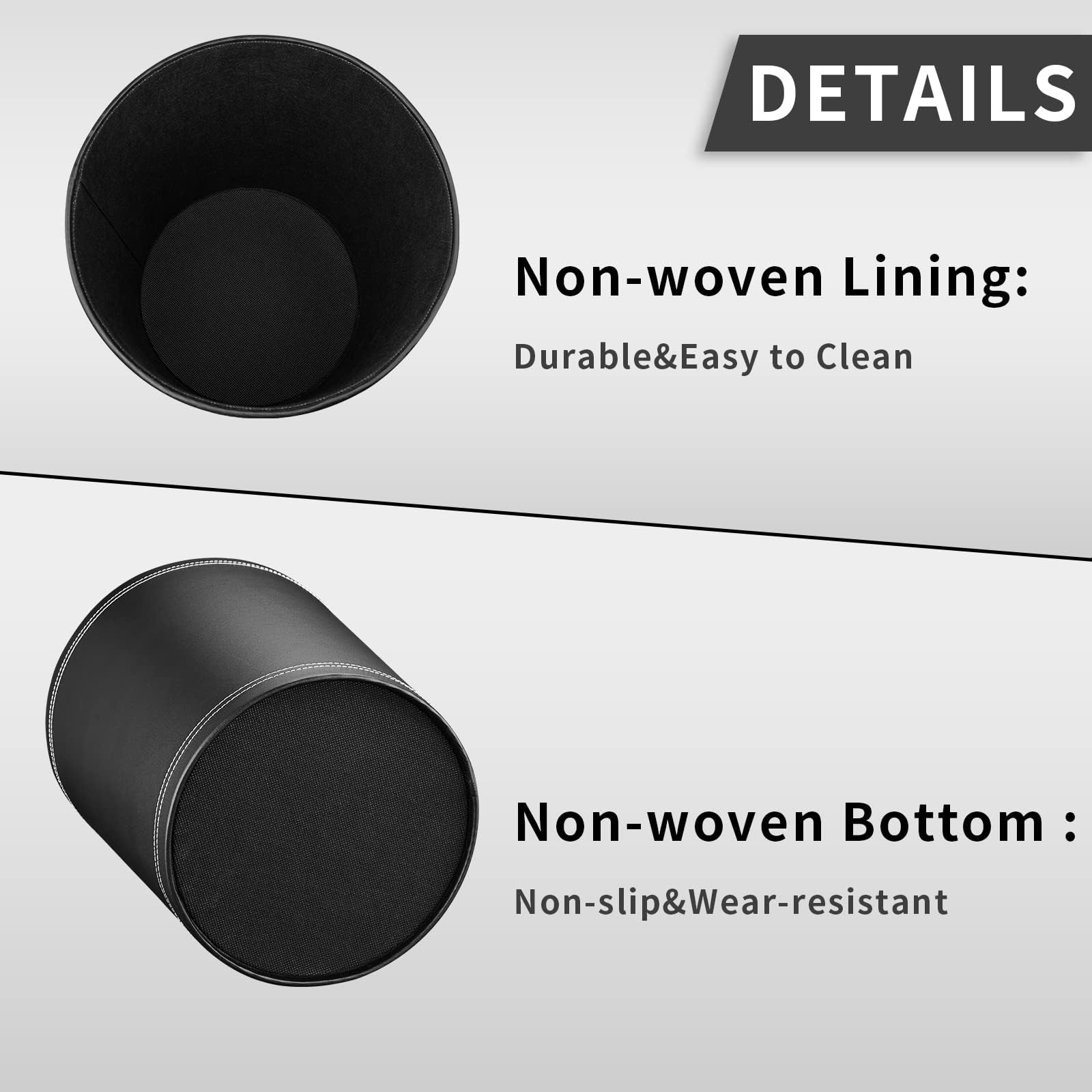 Pu Leather Trash Can