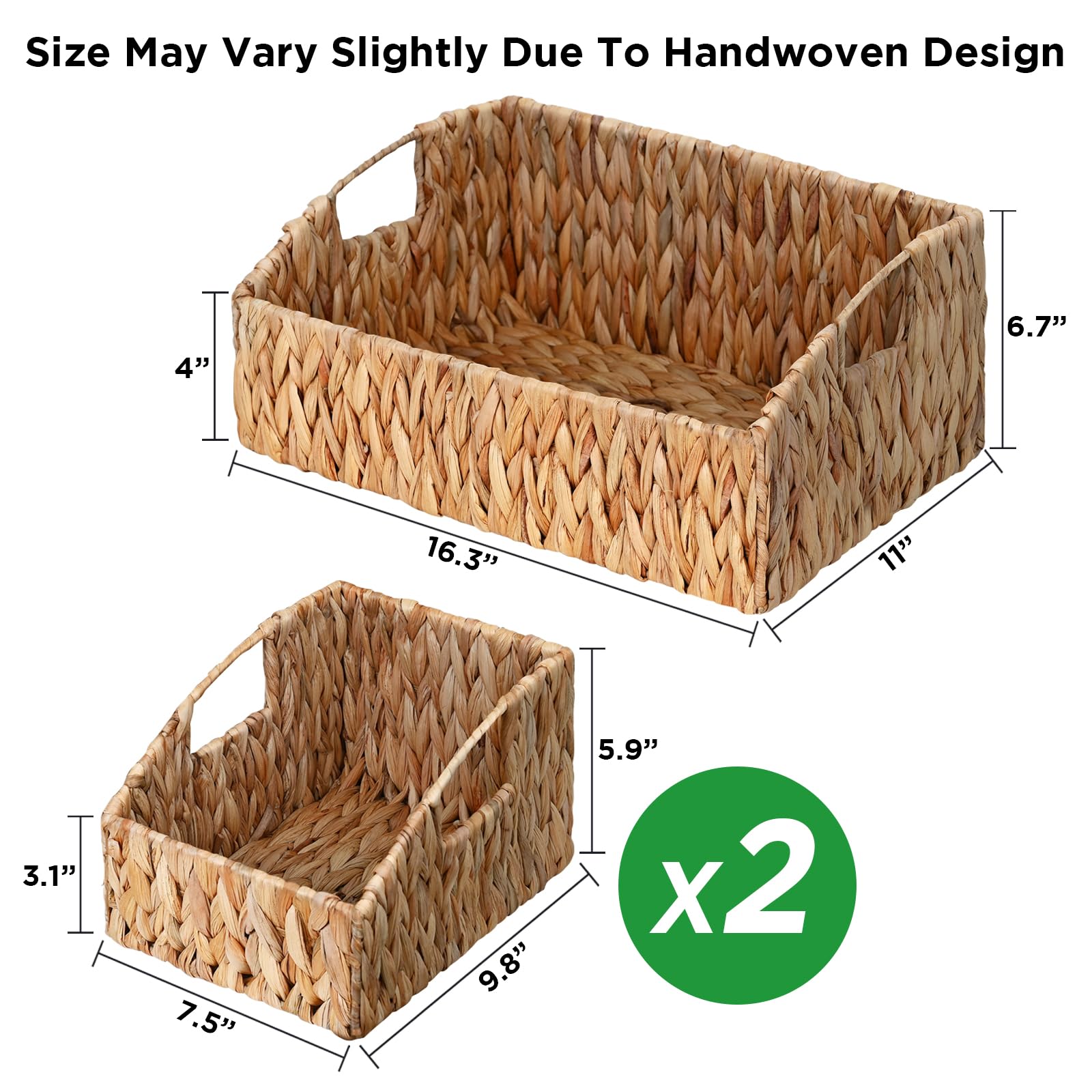 Pantry Baskets for Organizing (3 Count)