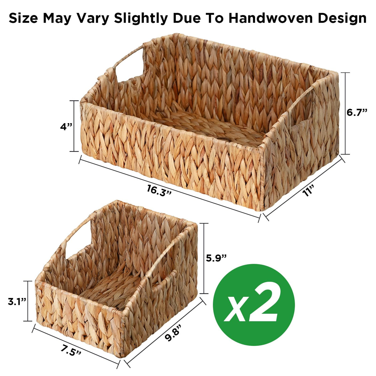 Pantry Baskets for Organizing (3 Count)