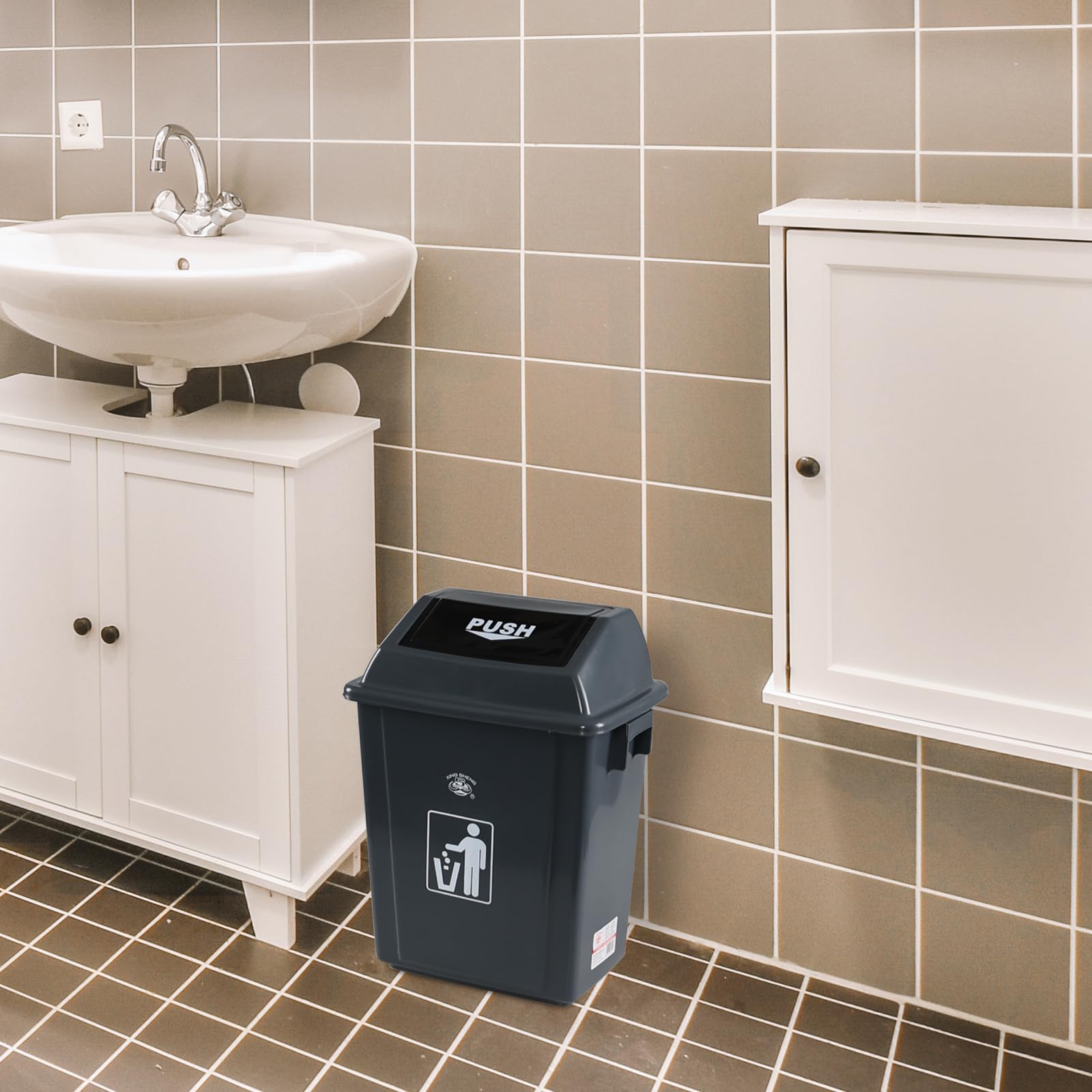 4 Packs 5 Gallons Swing Lid Garbage Can (4 Count)