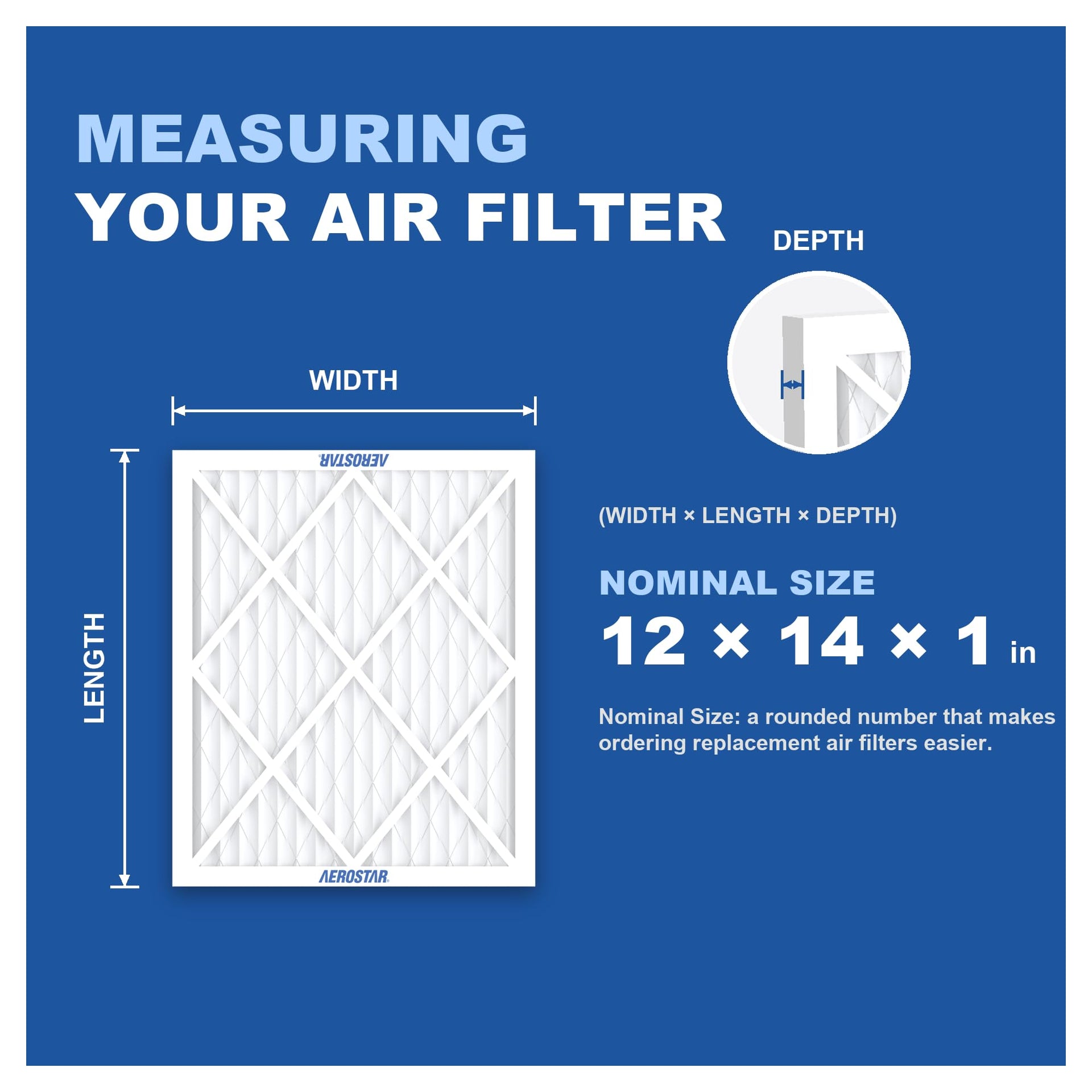 Air Filter 12x14x1 MERV 13 AC Filter (6 Count)