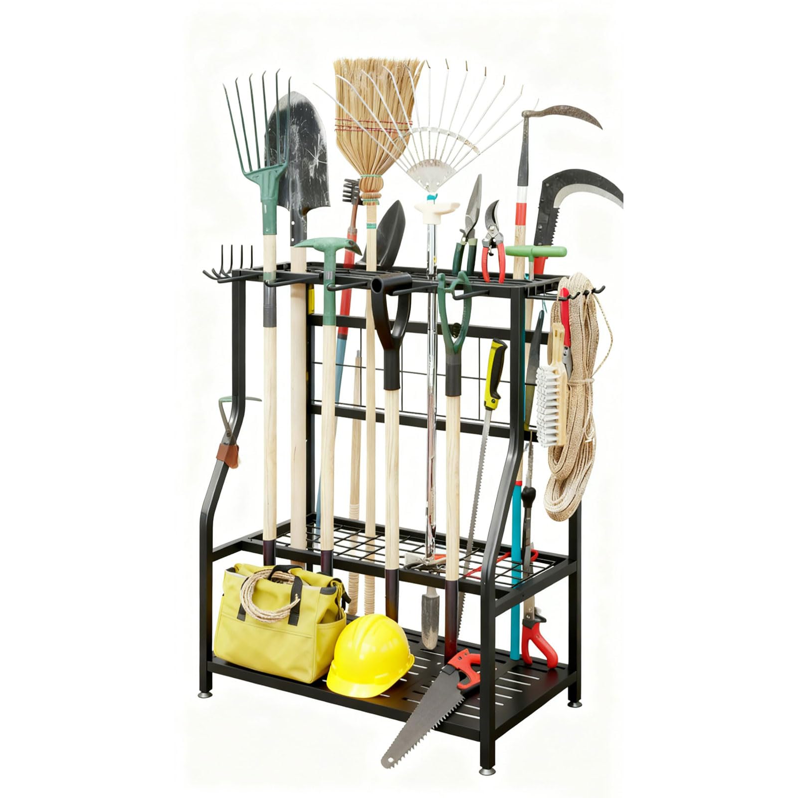 Garden Tool Organizer Yard Tool Tower Rack Shed Organization