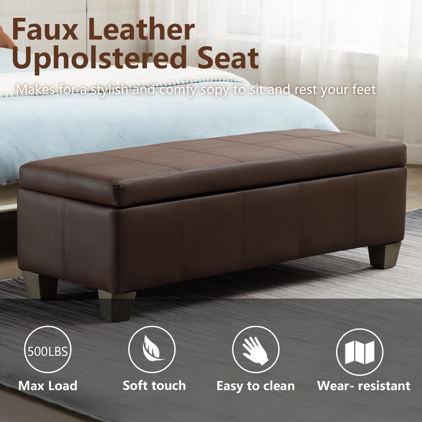 51 Inch Storage Ottoman