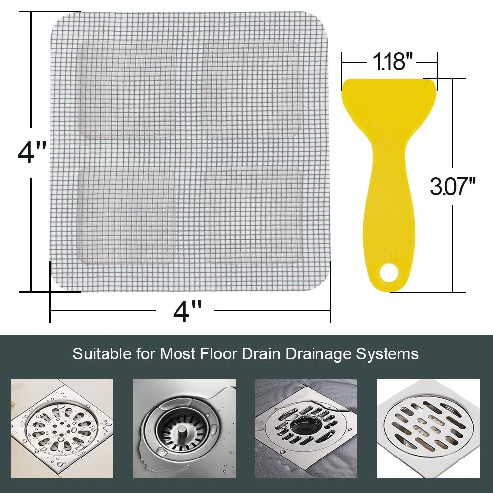 80PCS 4"x4" Disposable Hair Drain Stickers (80 Count)