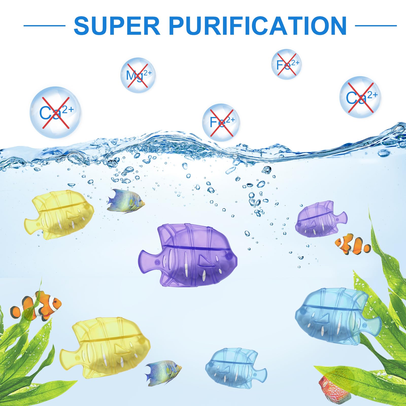10PC Humidifier Cleaner Fish Universal Humidifier Tank Cleaner Cleaner (10 Count)