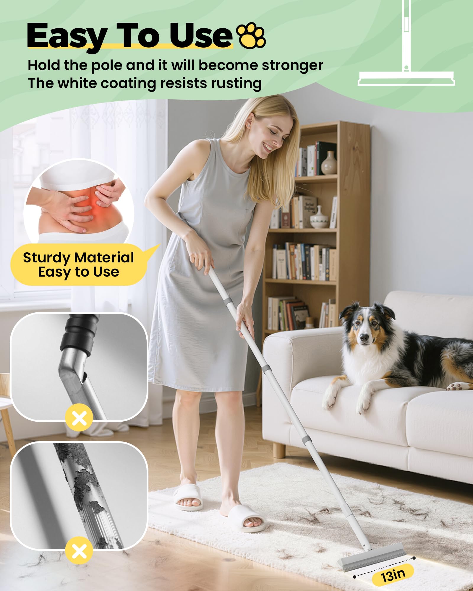 Carpet Rake for Pet Hair Removal Tool