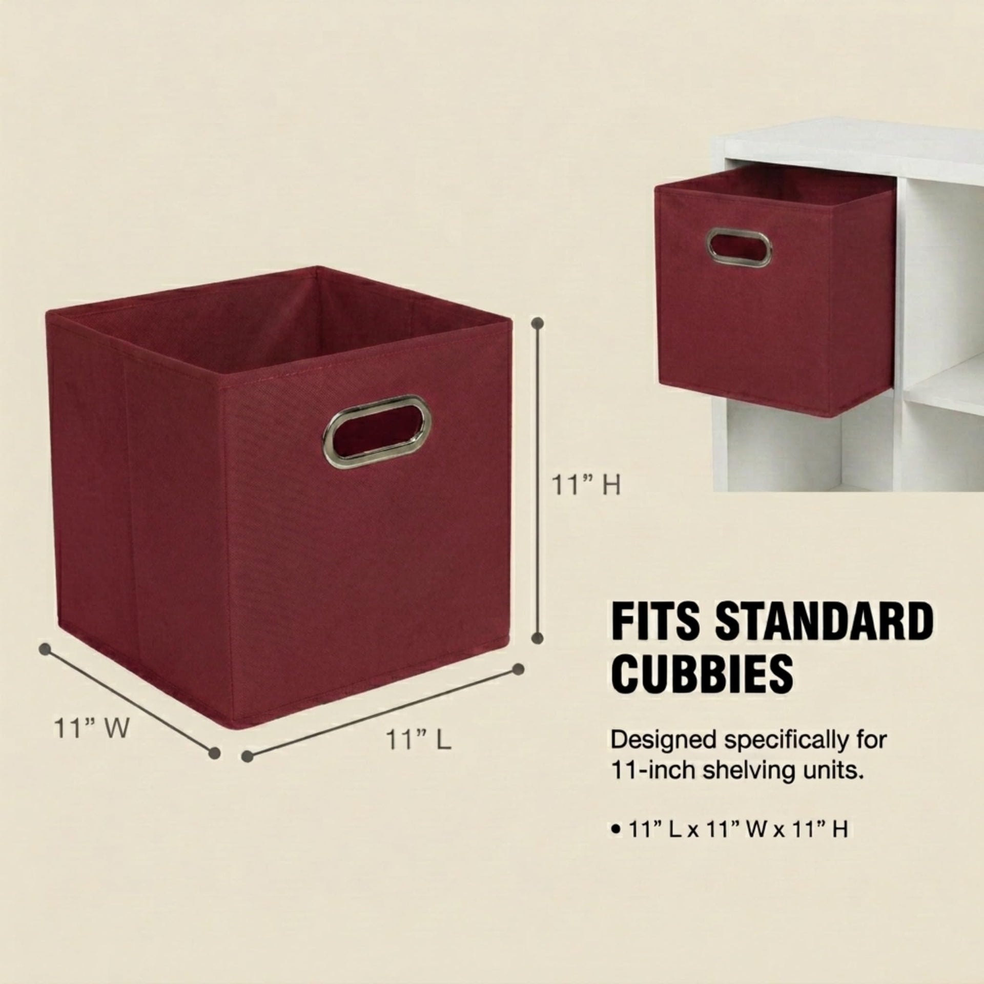 Fabric Storage Bins 6 Piece Set