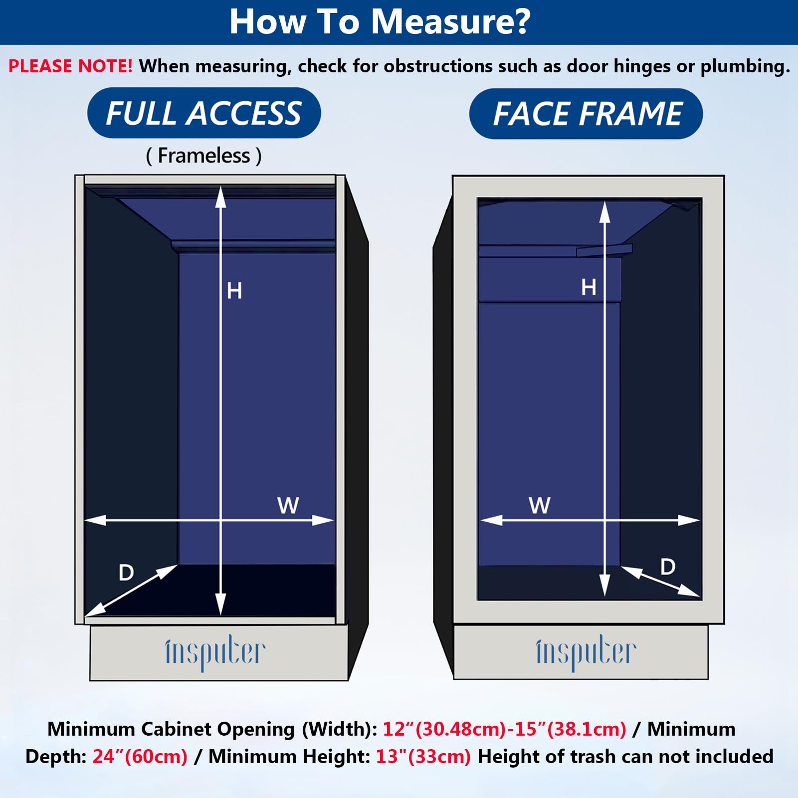Pull Out Trash Can Under Cabinet with Soft