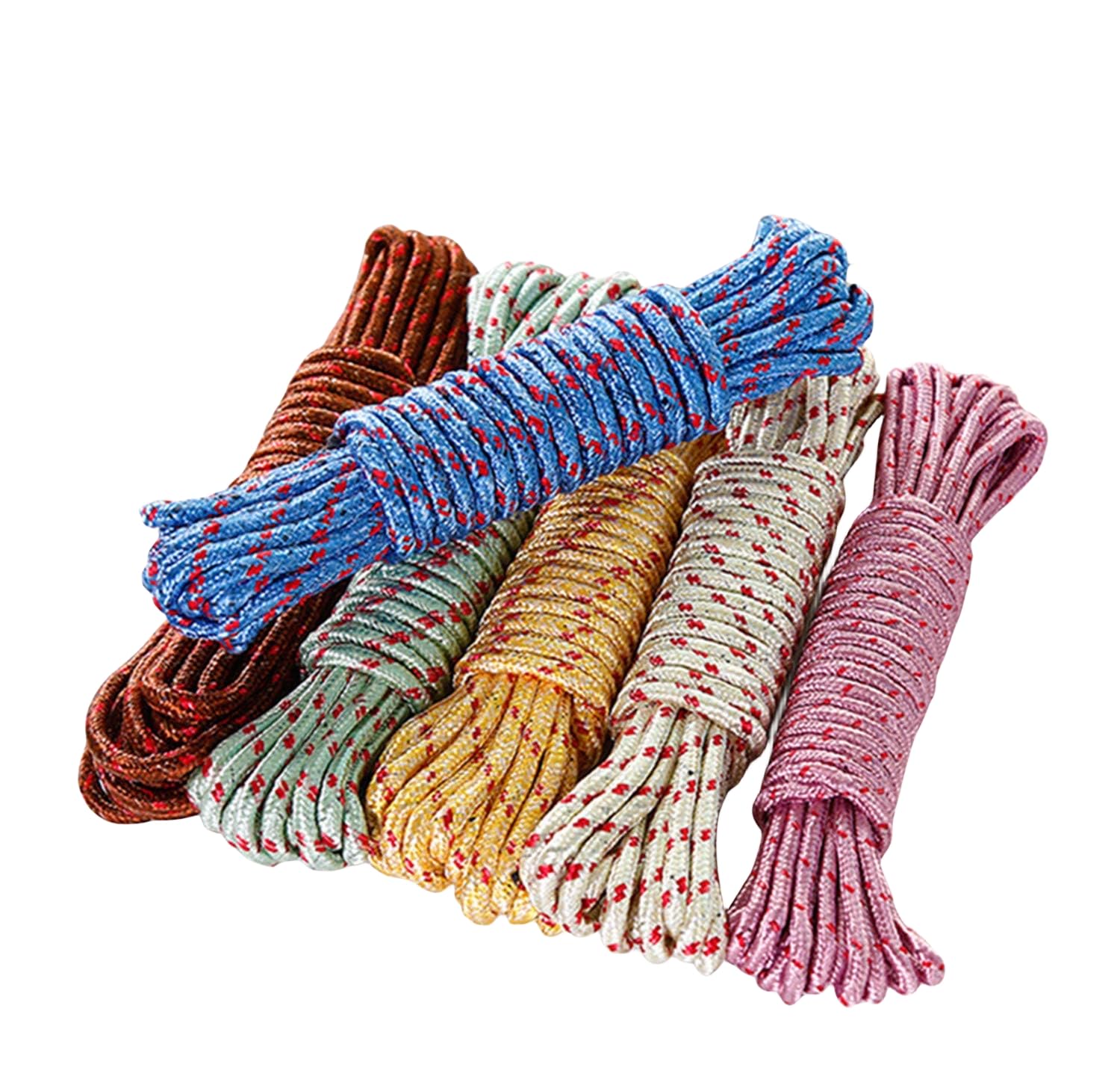 10M Heavy Duty Laundry Drying Clothesline Rope Portable Travel Nylon Cord Sturdy Clothes Line for Outdoor (65.6 Foot)