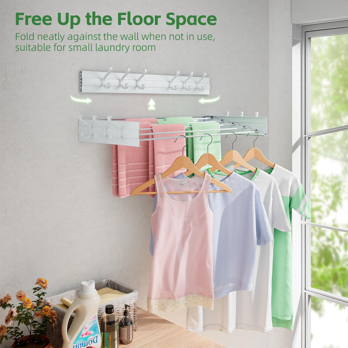 Wall Mounted Drying Rack 31.5"