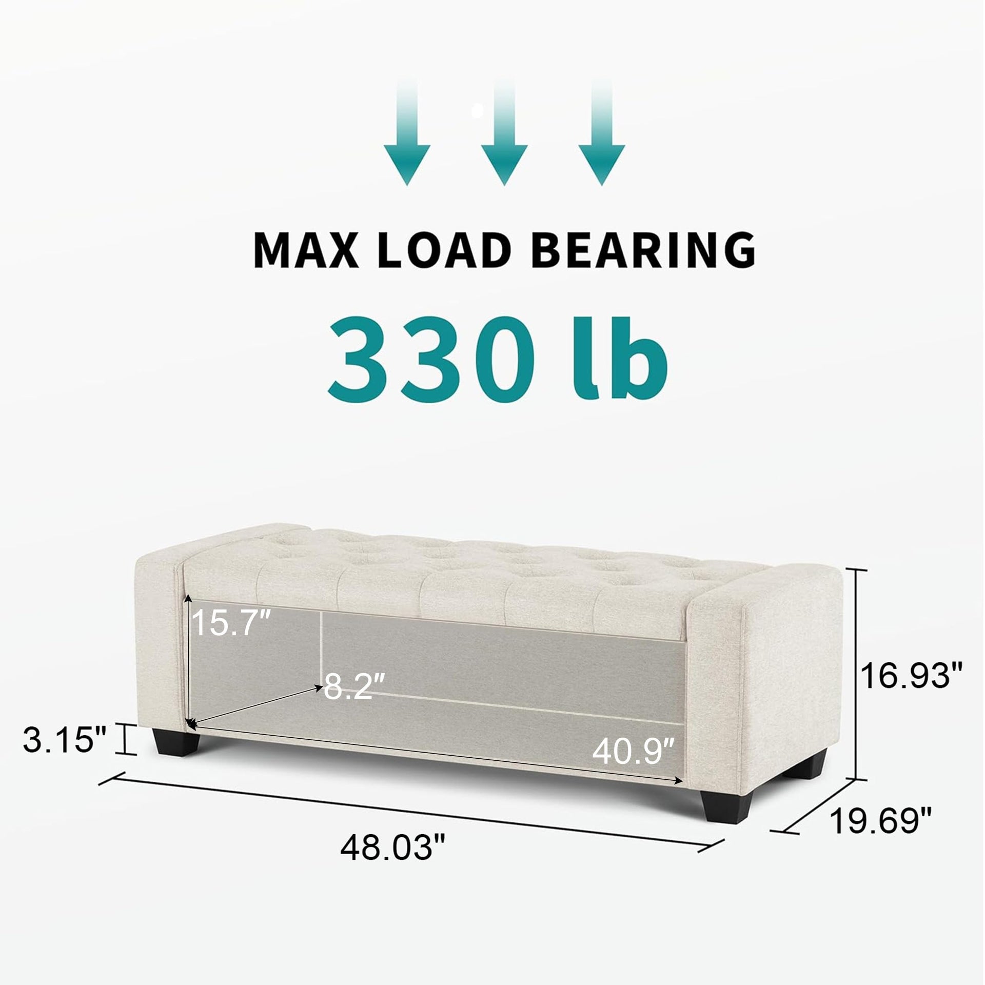 48" Ottoman with Storage