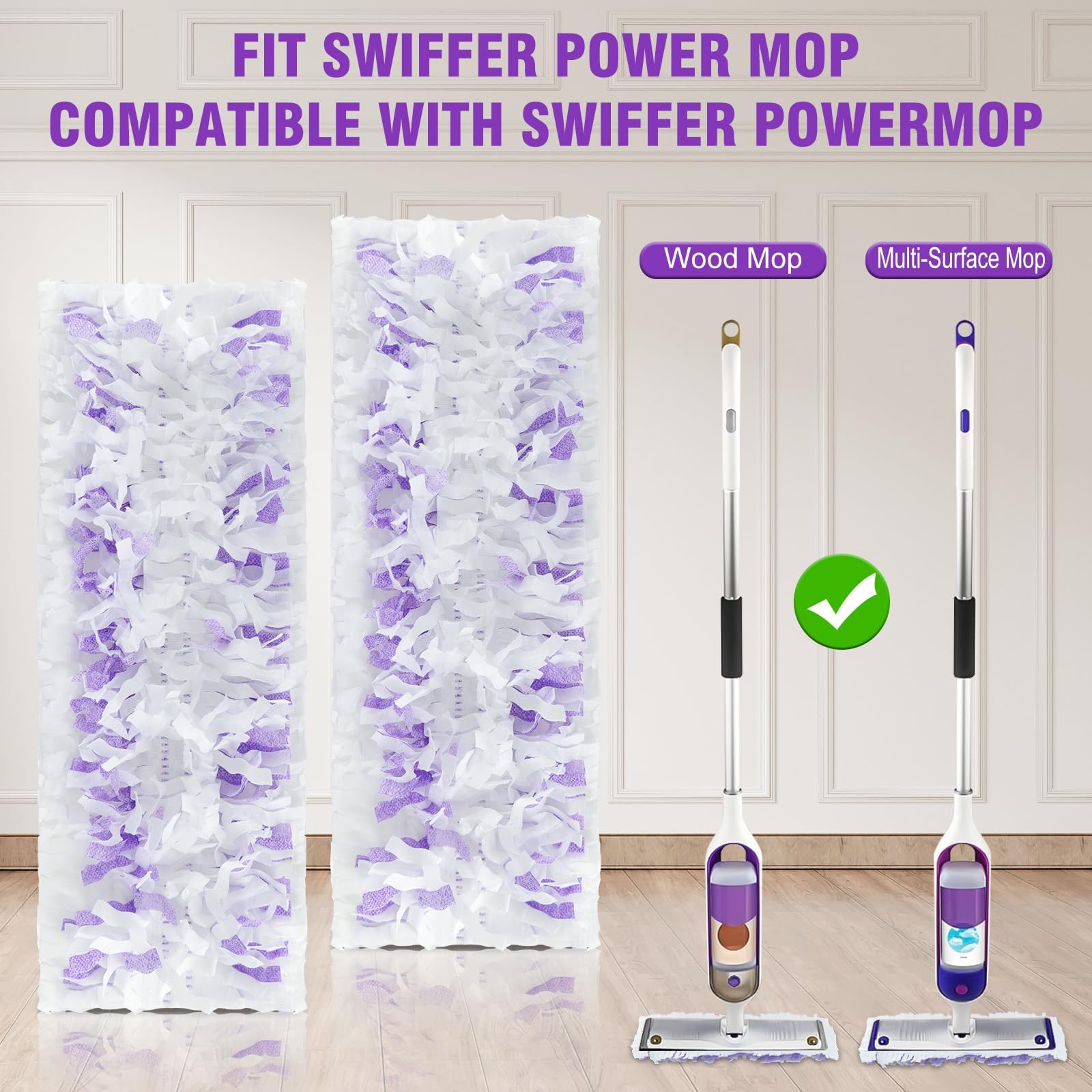 50 Pack Disposable Power Mop Refills for Swiffer Power Mop (50 Count) - ModHome Supplies