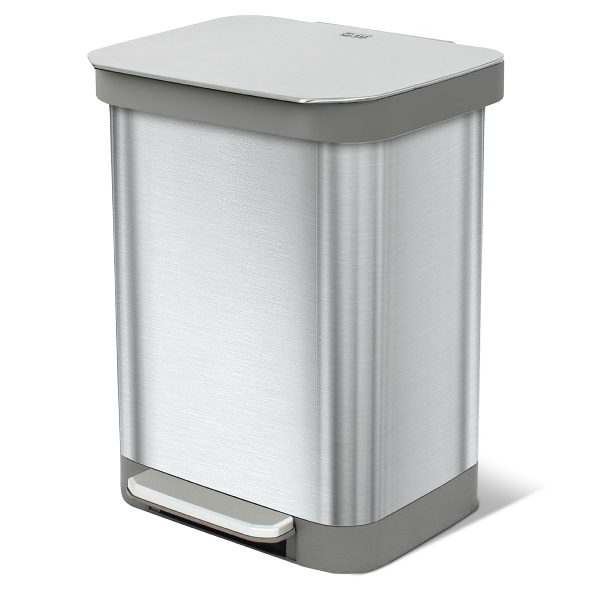 Stainless Steel Trash Can with Clorox Odor Protection