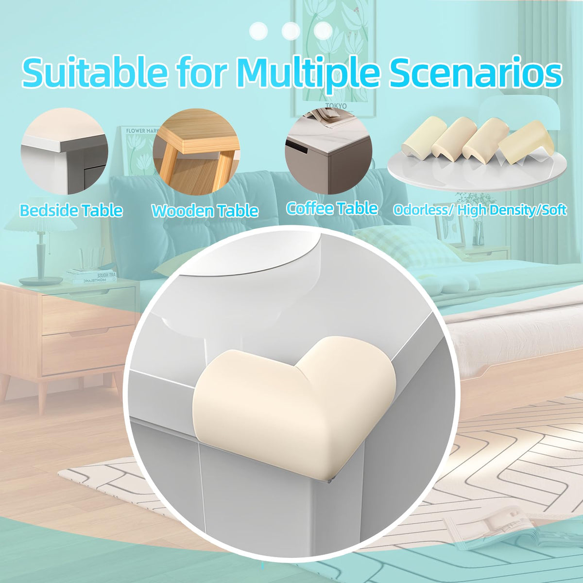 Foam Baby Edge Protector Strip Furniture Safety 10PCS Corner Guard (10 Count)
