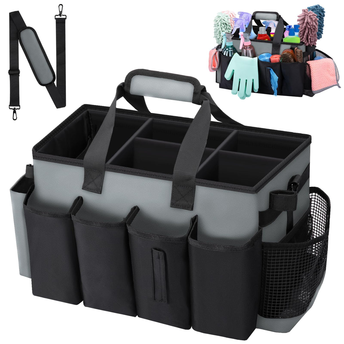 Wearable Large Cleaning Caddy Bag for Housekeepers