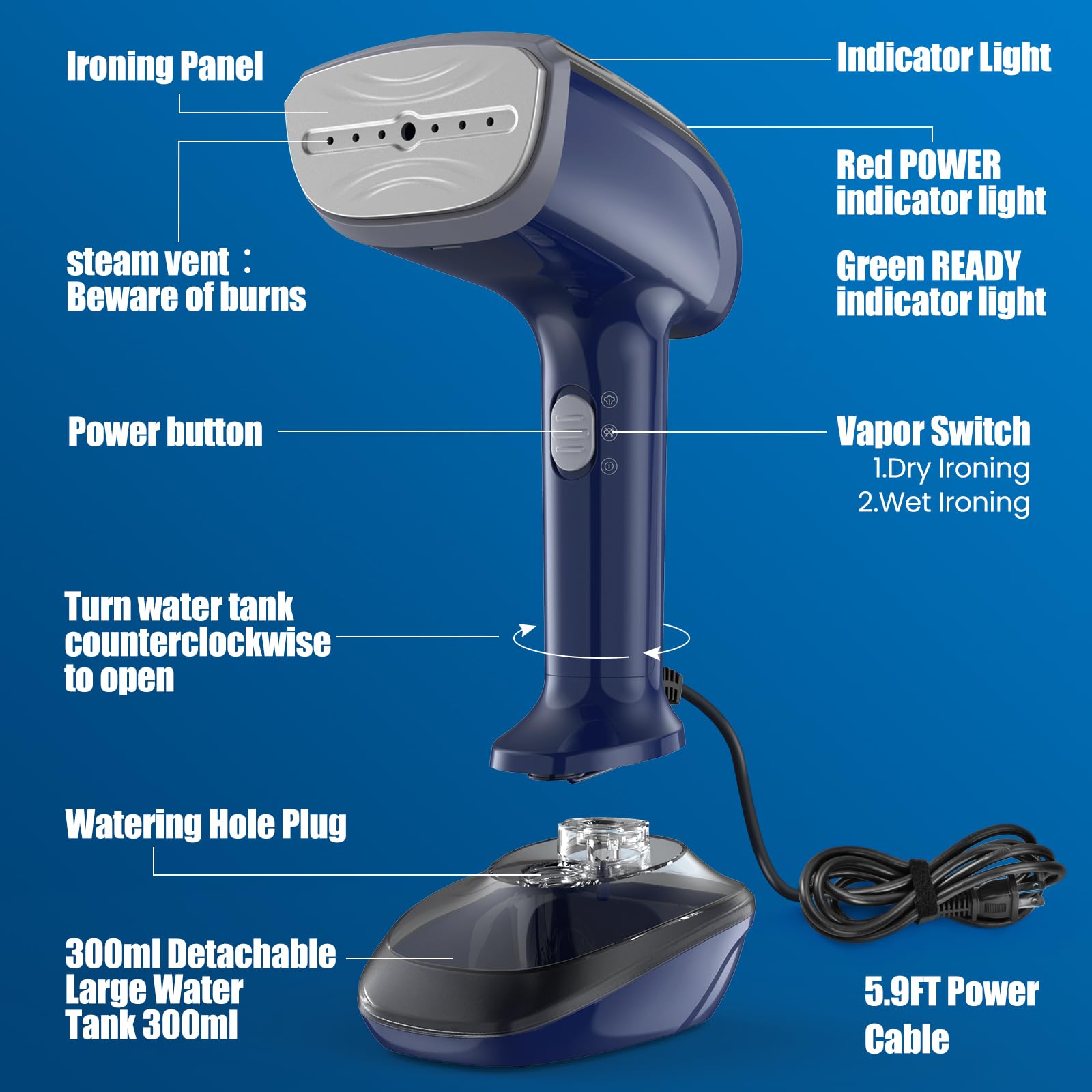 Powerful Handheld Fabric Steamer