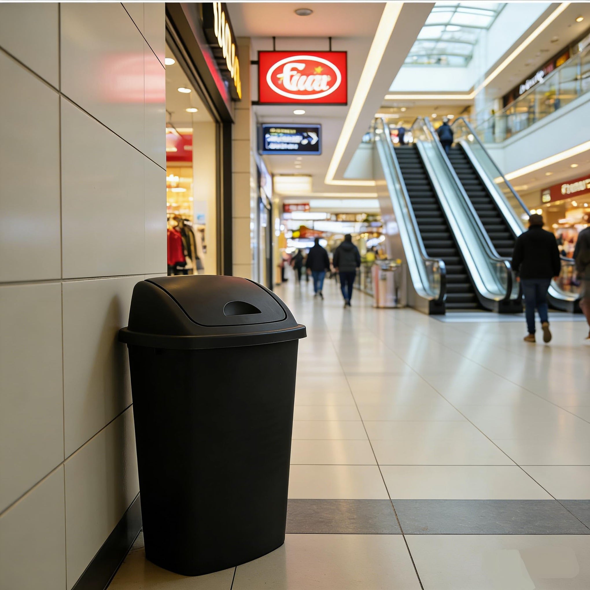 13 Gallon Trash Can with Swing Lid (4 Count)