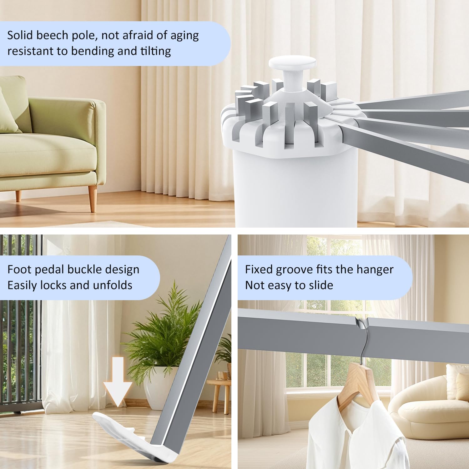 Tripod Foldable Clothes Rack