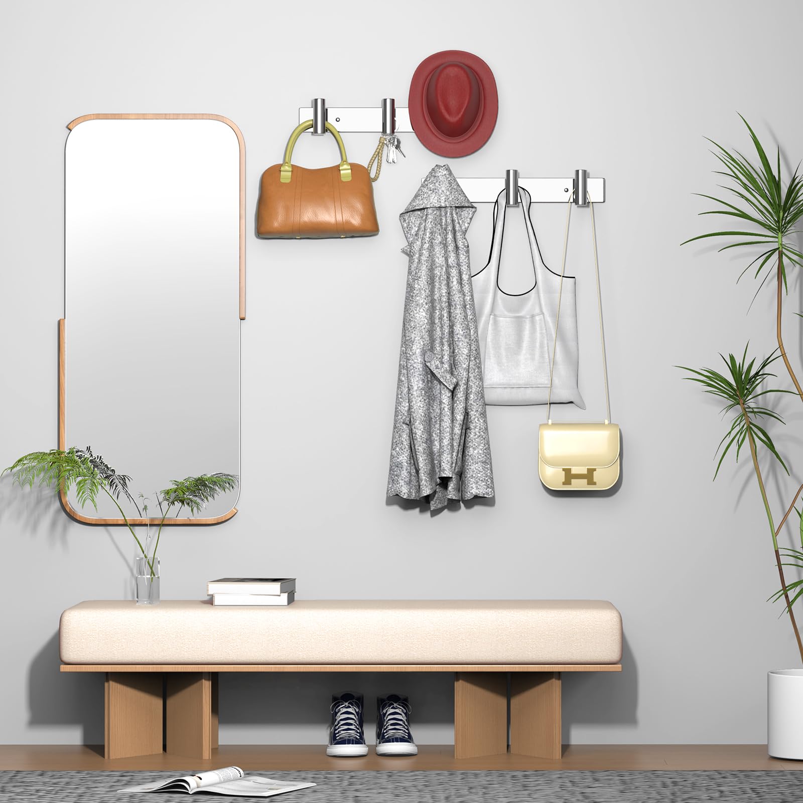 Hat and Coat Wall Mount Rack