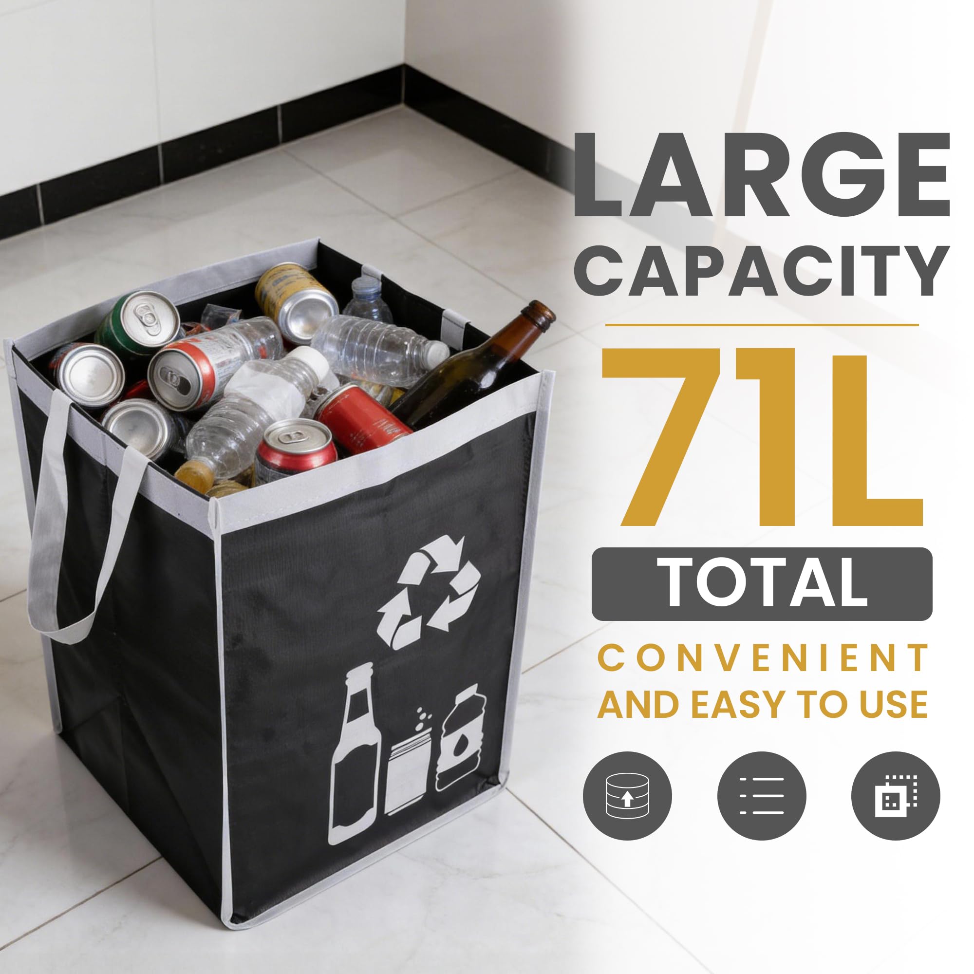 Recycle Waste Bag for Kitchen Home (2 Count)