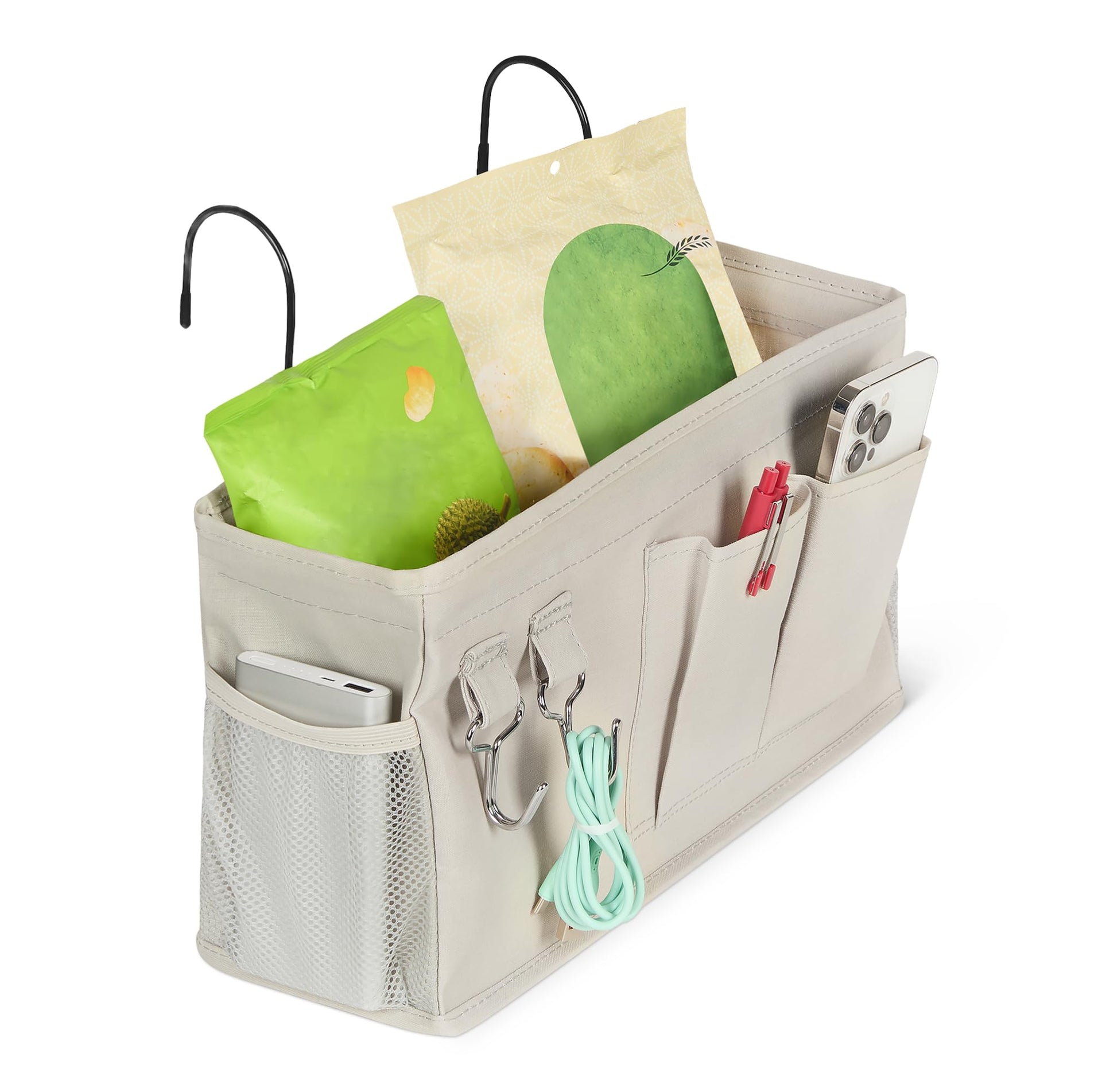 Bedside Caddy Hanging Storage Organizer for Phone and Bedside Essentials