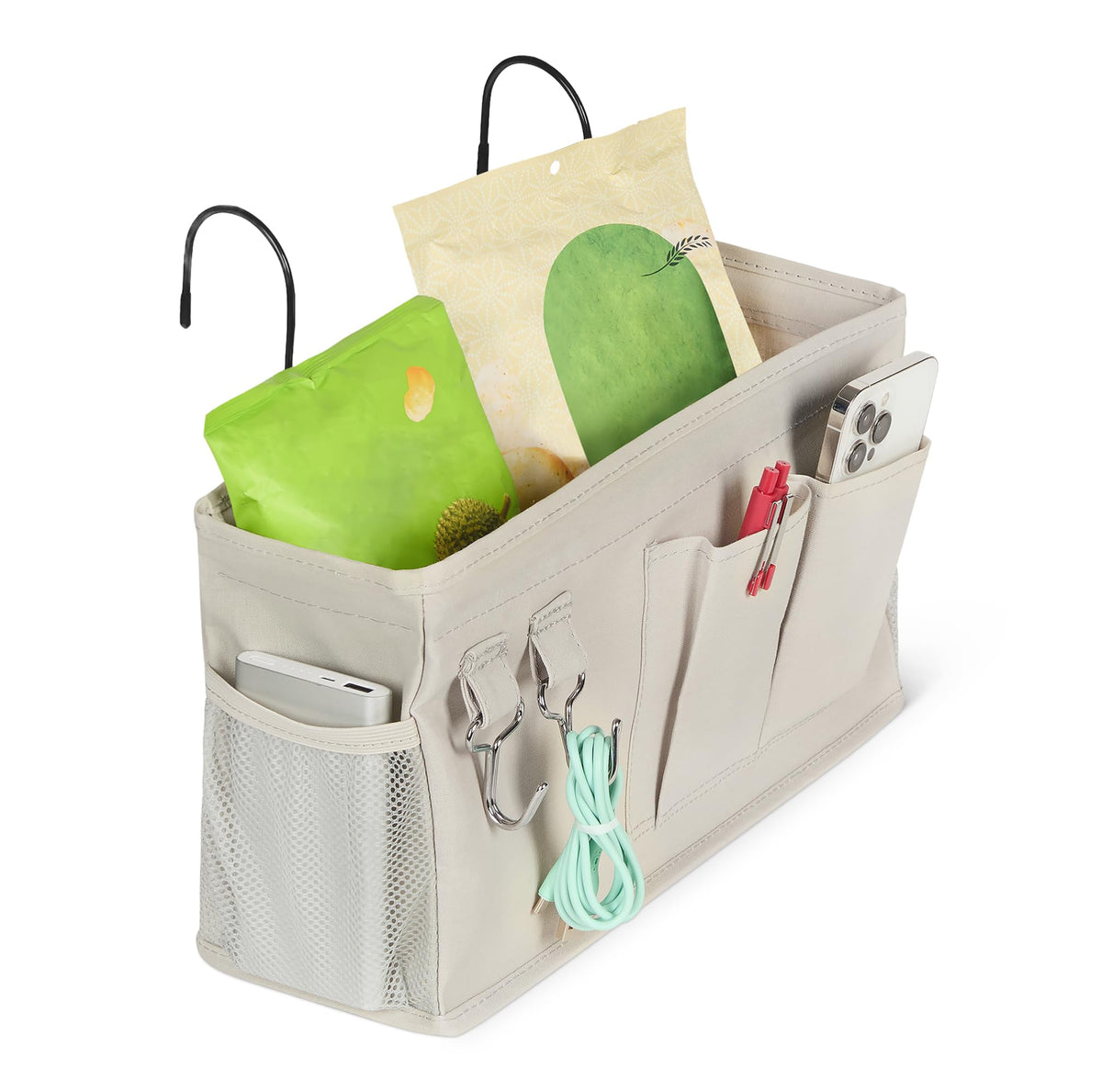 Bedside Caddy Hanging Storage Organizer for Phone and Bedside Essentials