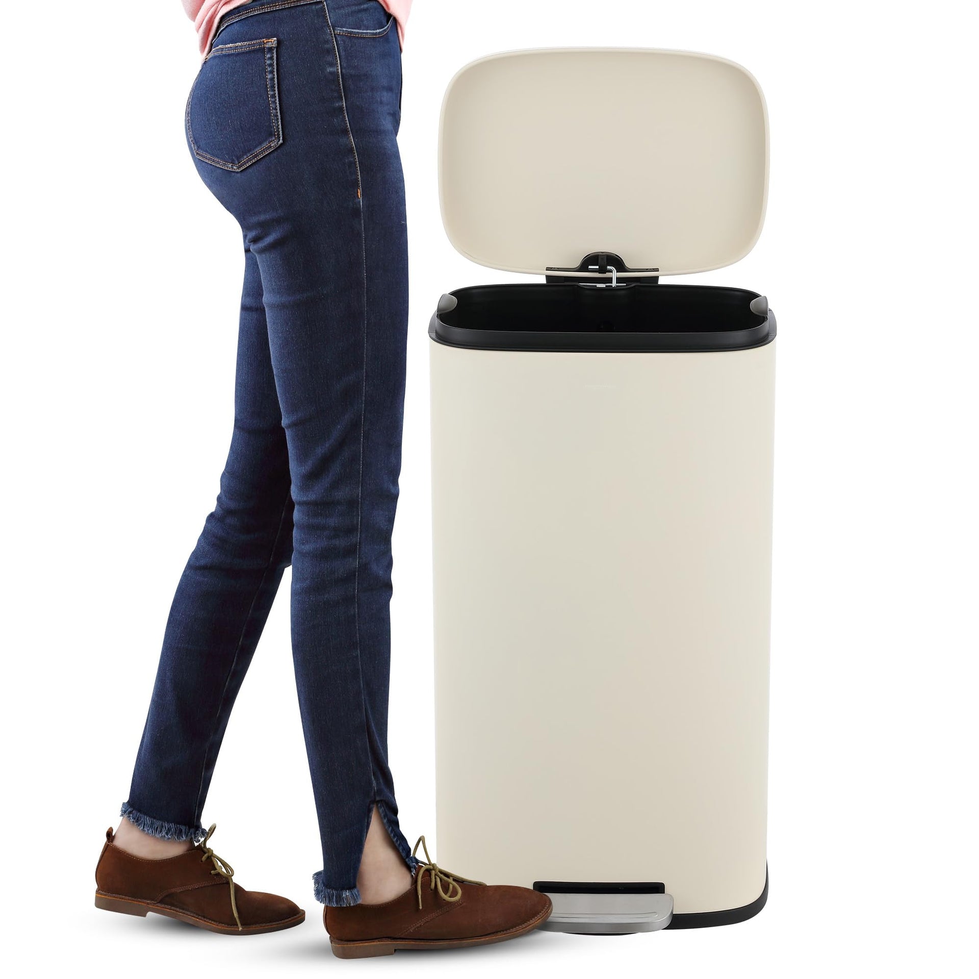Connor 2 Piece Iron Trash Can (2 Count)