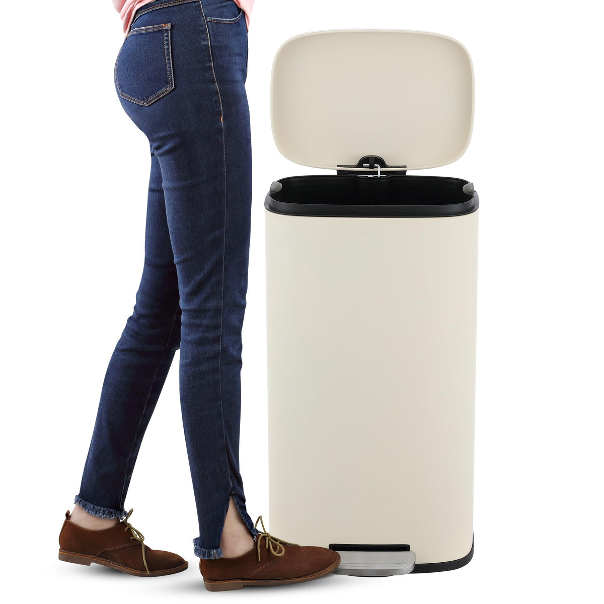 Connor 2 Piece Iron Trash Can (2 Count)